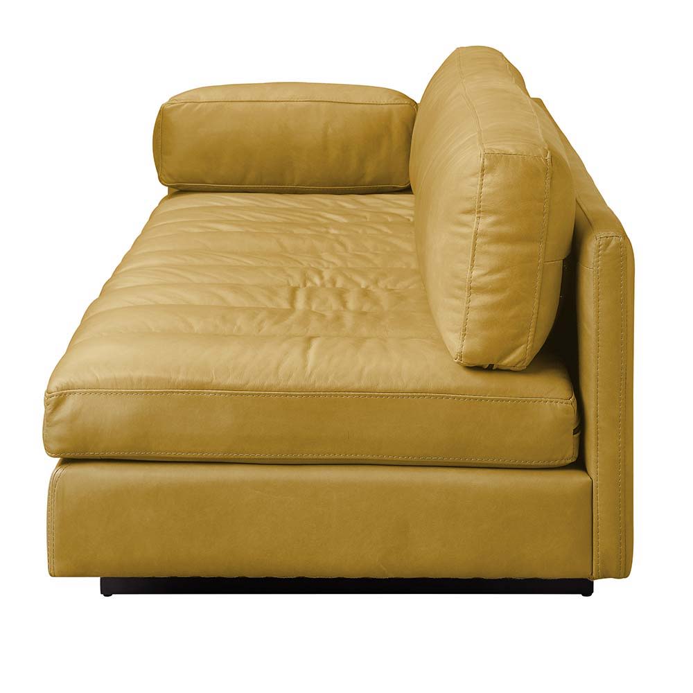 Radia - Sofa With Pillow - Turmeric Top Grain Leather, light brown, view 2