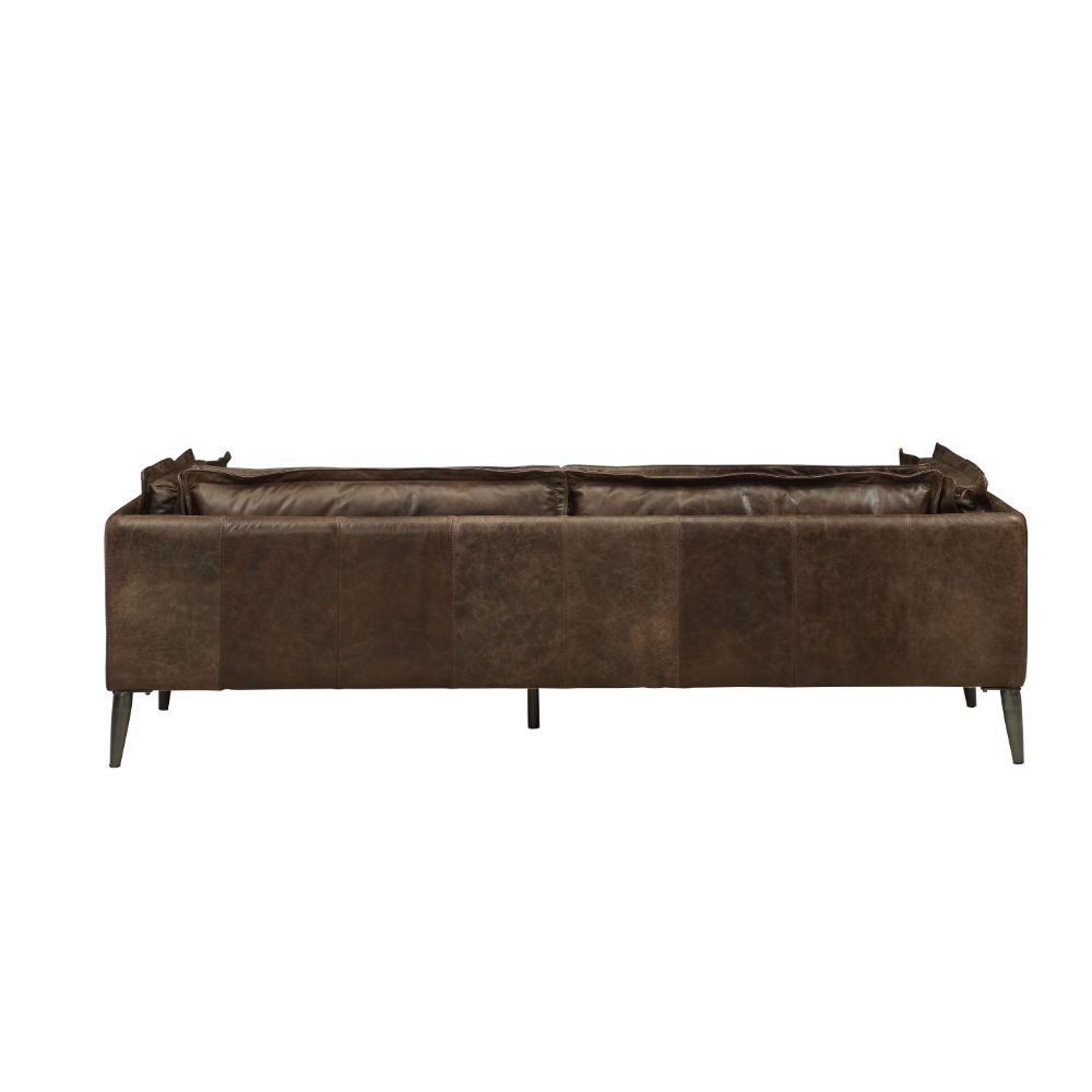 Porchester - Sofa - Distress Chocolate Top Grain Leather, dark brown, view 3
