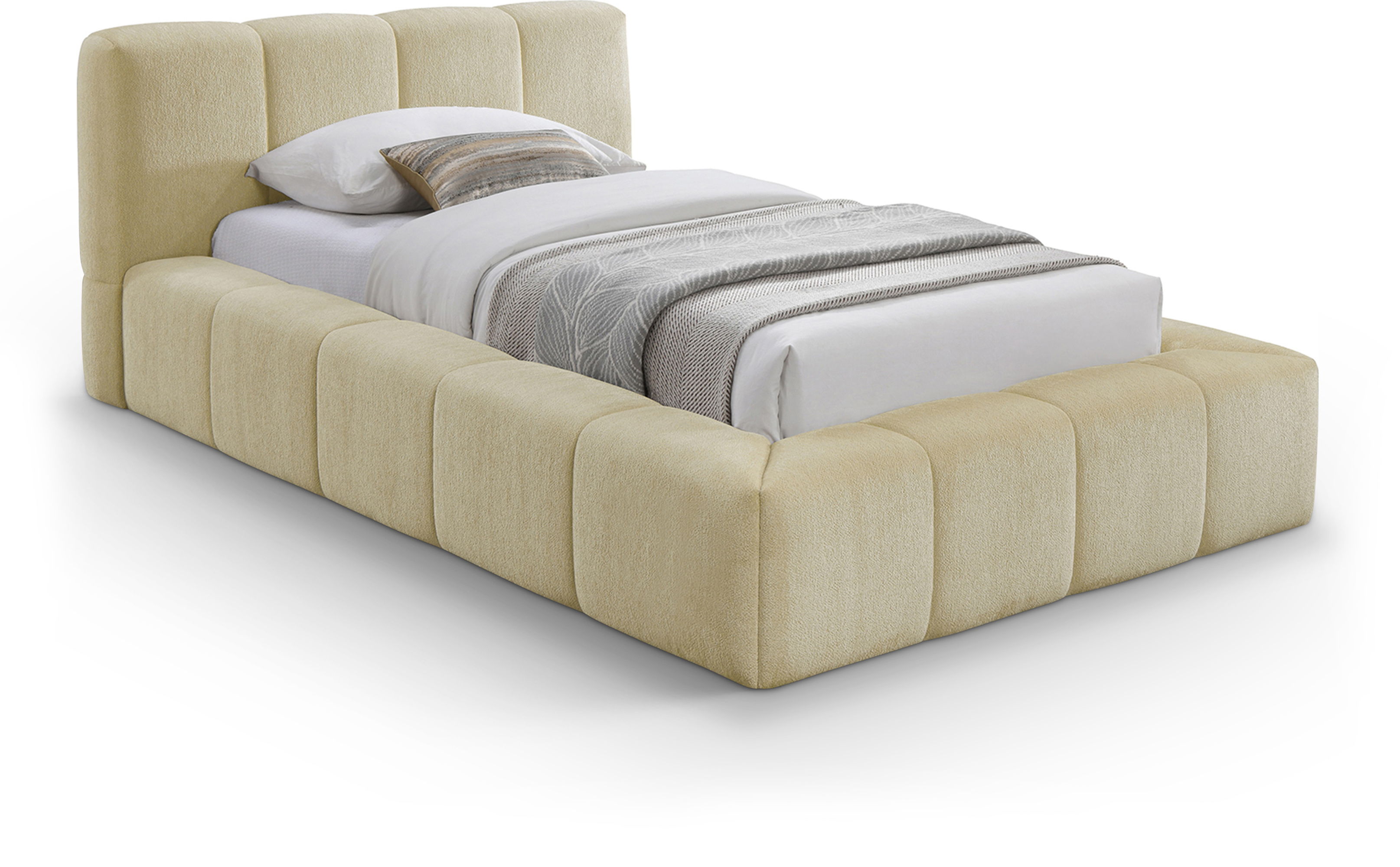Carlin - Twin Bed - Beige