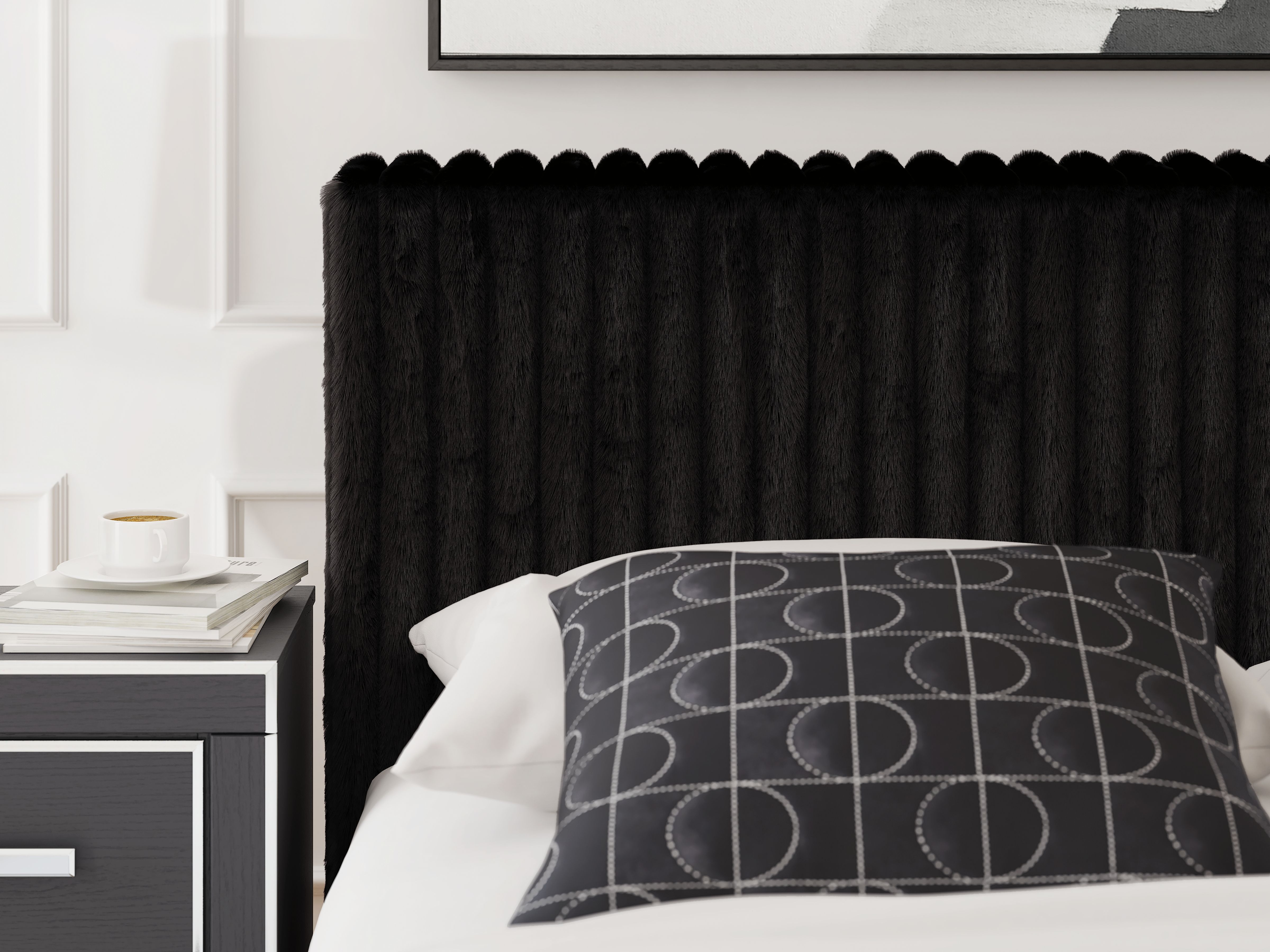 Zuraleus - California King Upholstered Bed - Black