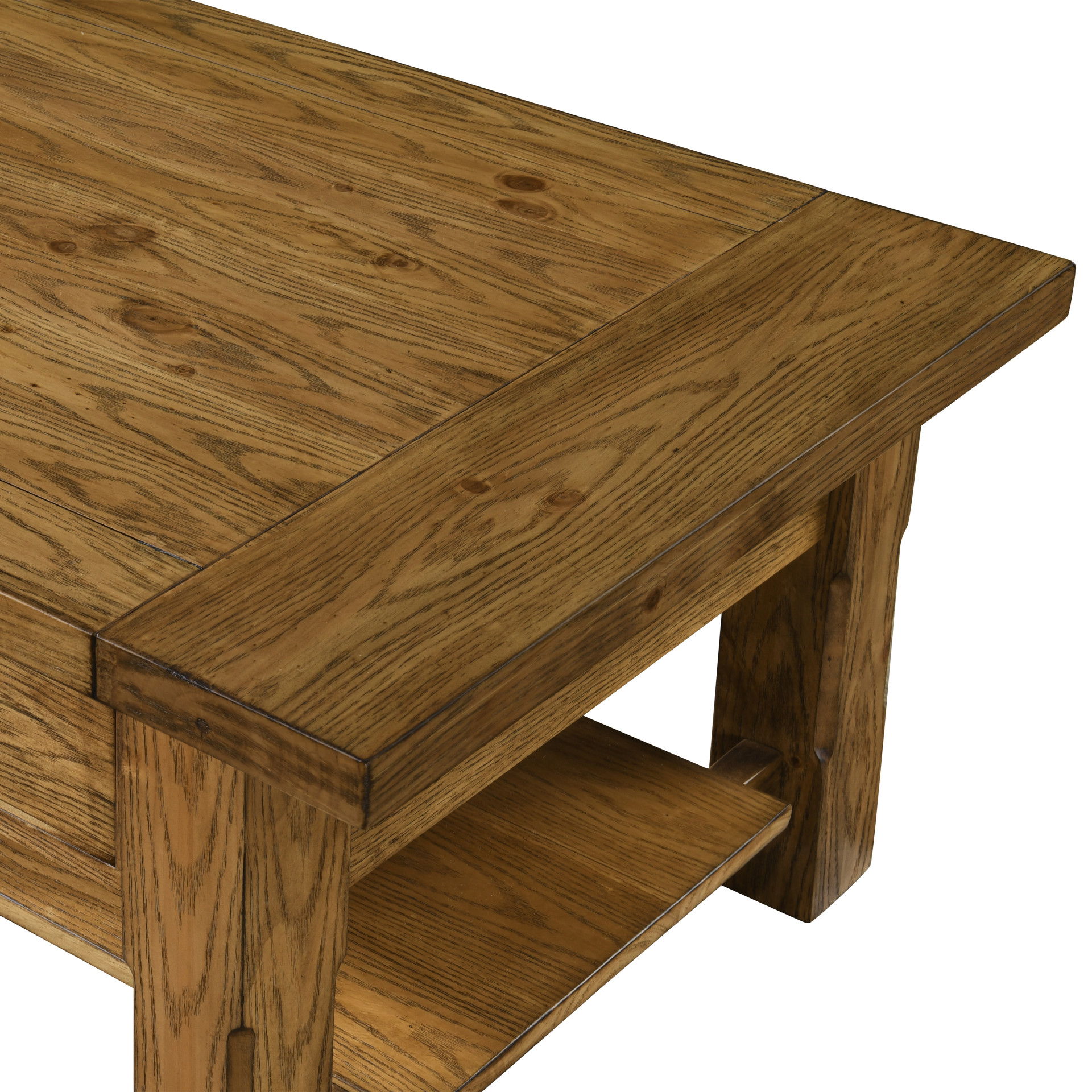 Duncan - 2 Drawer Coffee Table - Walnut, light brown, view 4