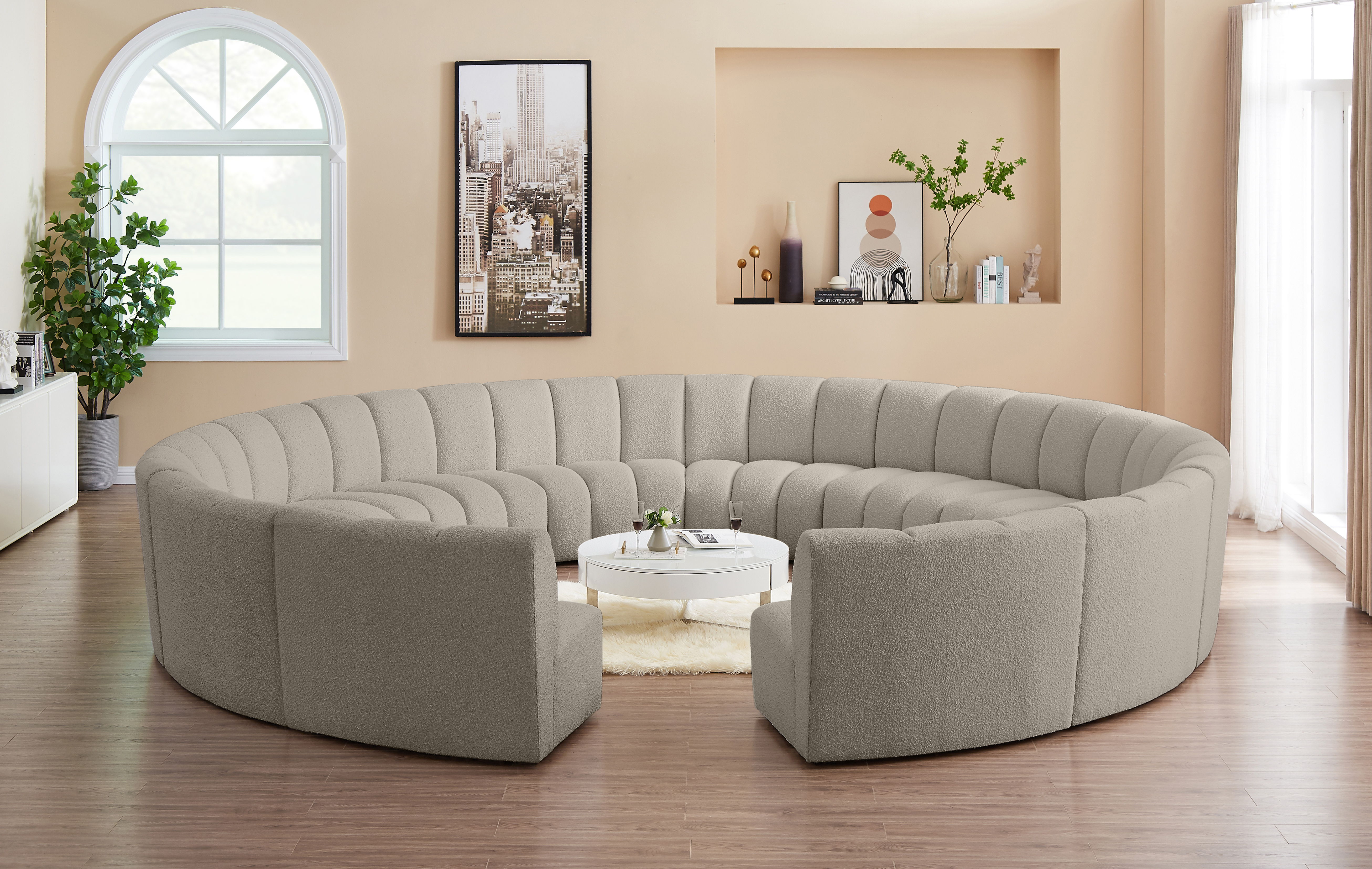 Infinity - 12 Piece Modular Sectional - Light Brown
