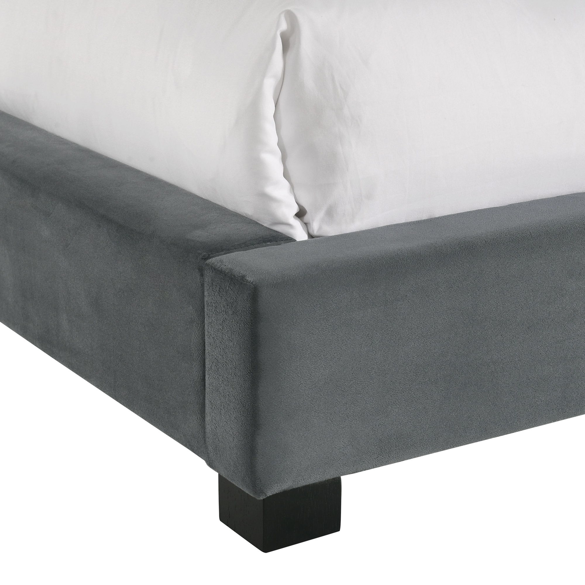 Brookhaven - Twin Upholstered Bed - Gray