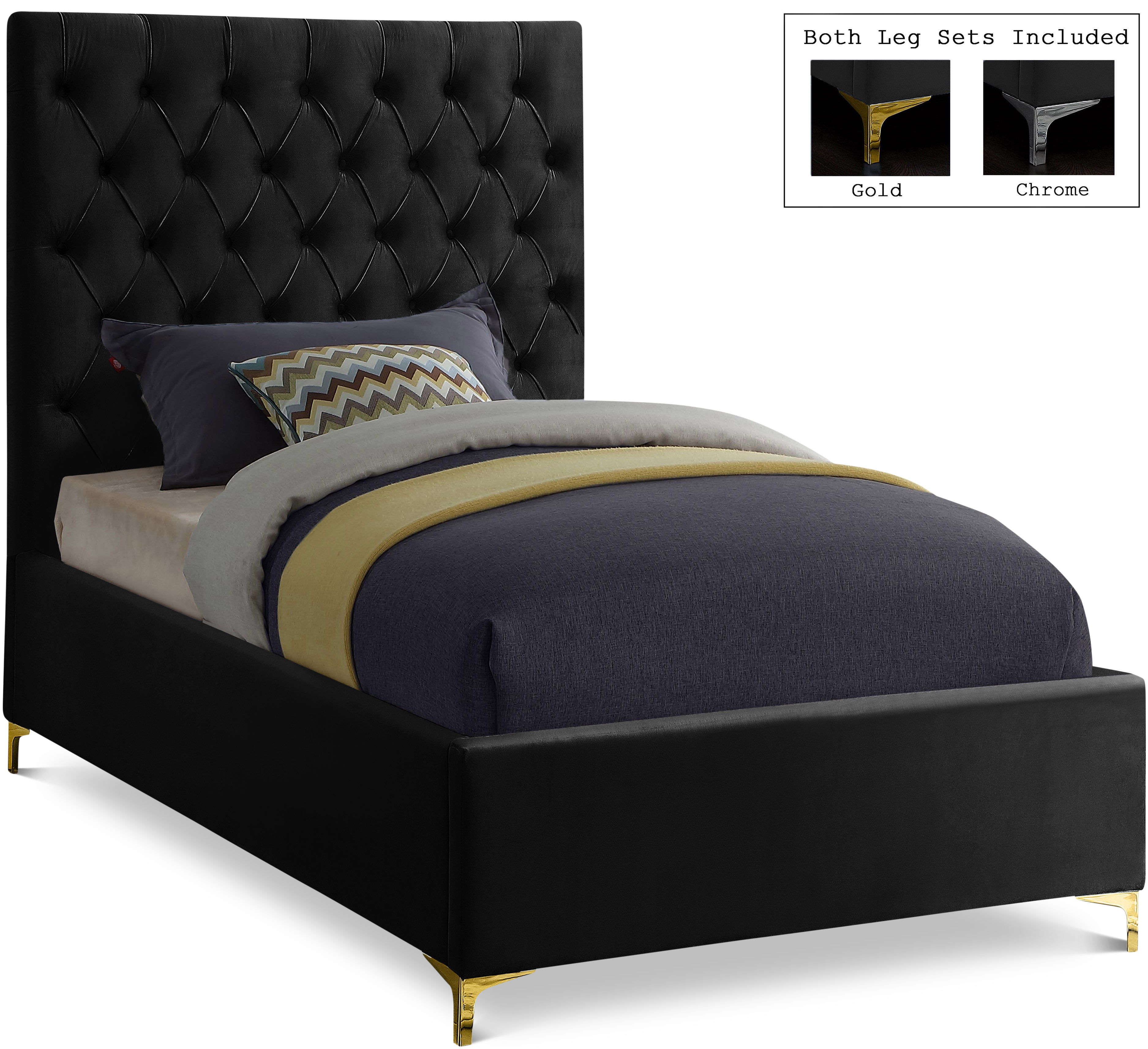 Cruz - Twin Bed - Black