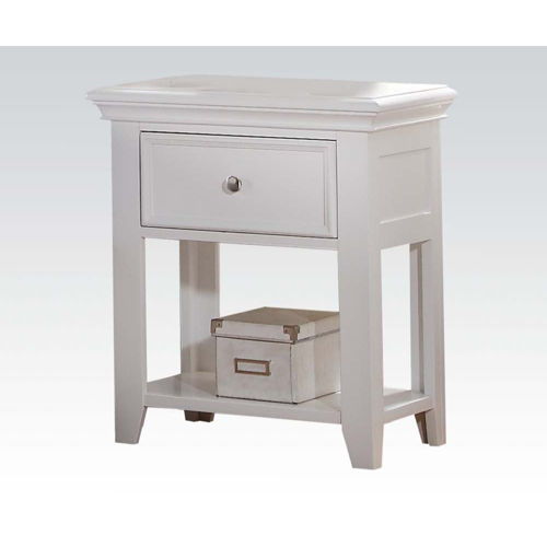 Lacey - Nightstand With 1 Drawer - White, white