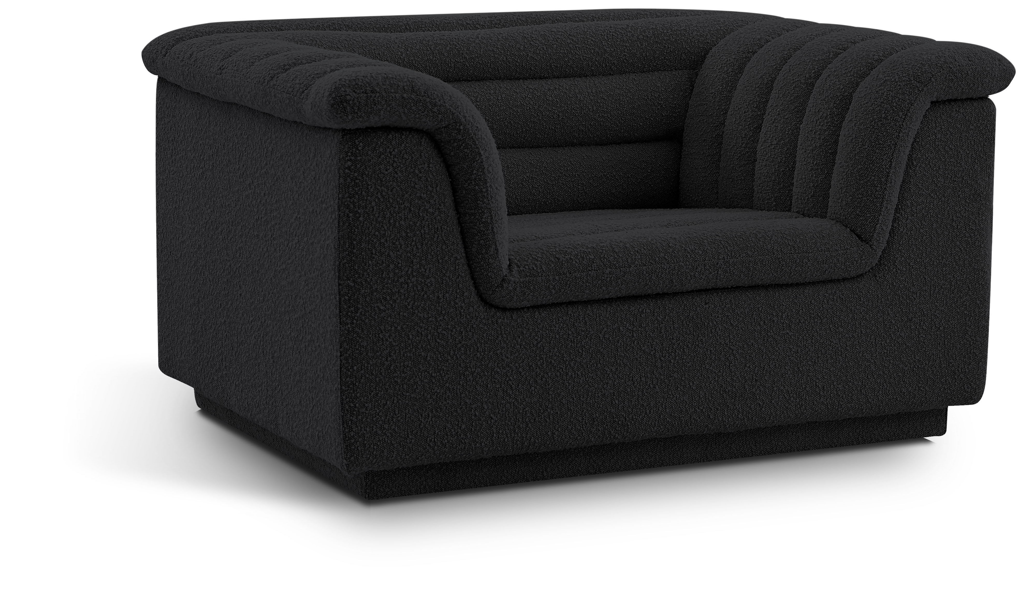 Cascade - Boucle Chair - Black