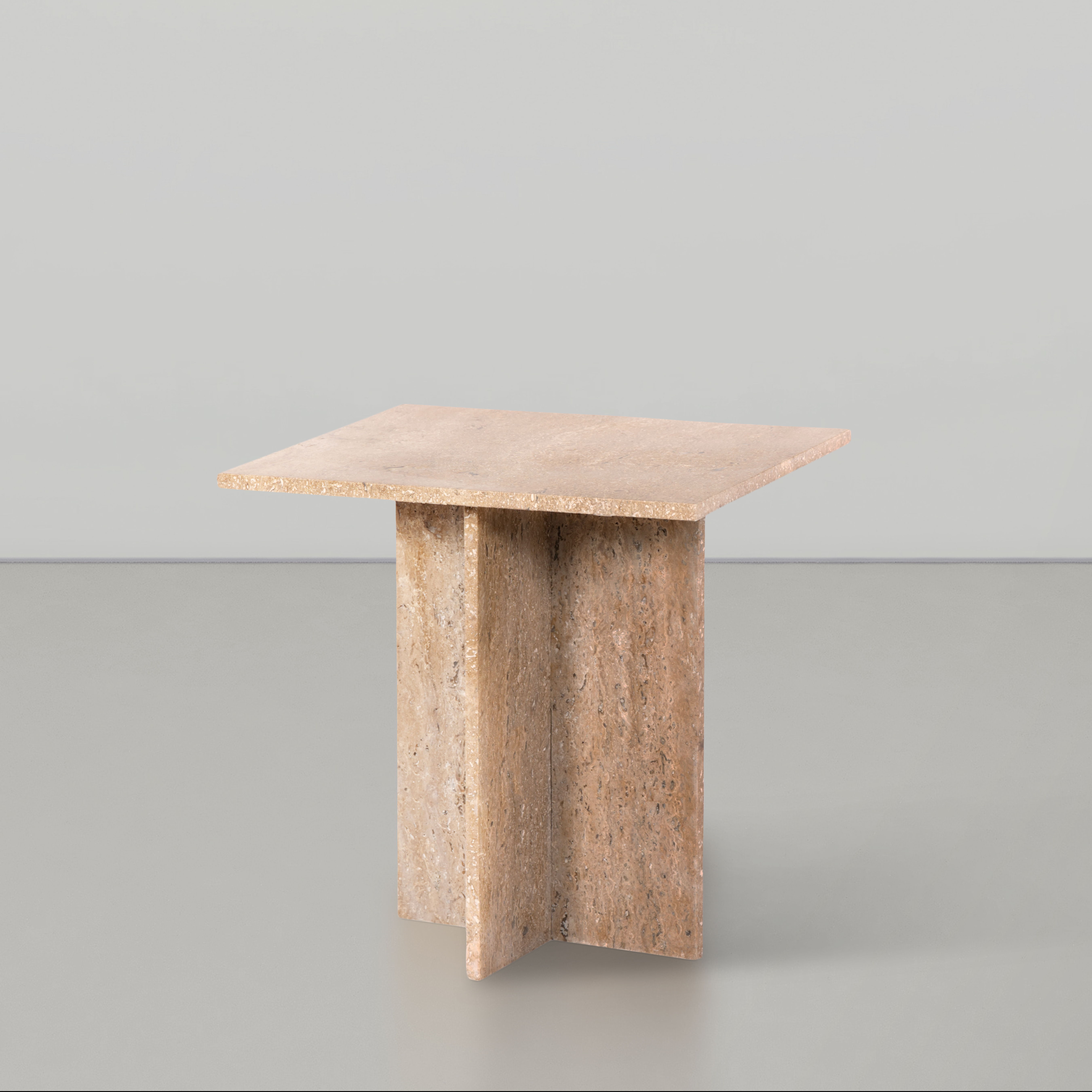 Verona - End Table - Travrtine
