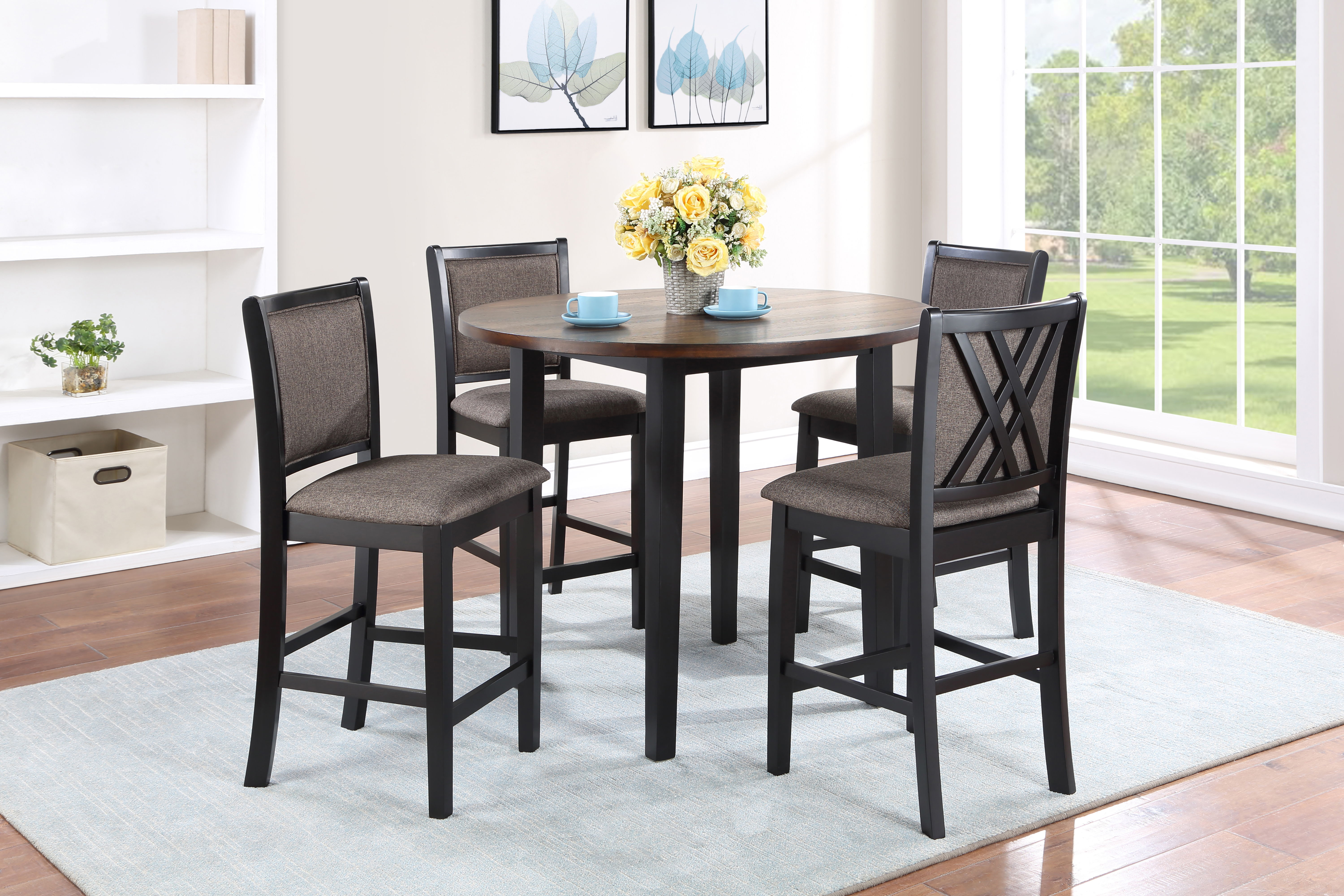 Potomac - Dining Bench - Brown / Black, black