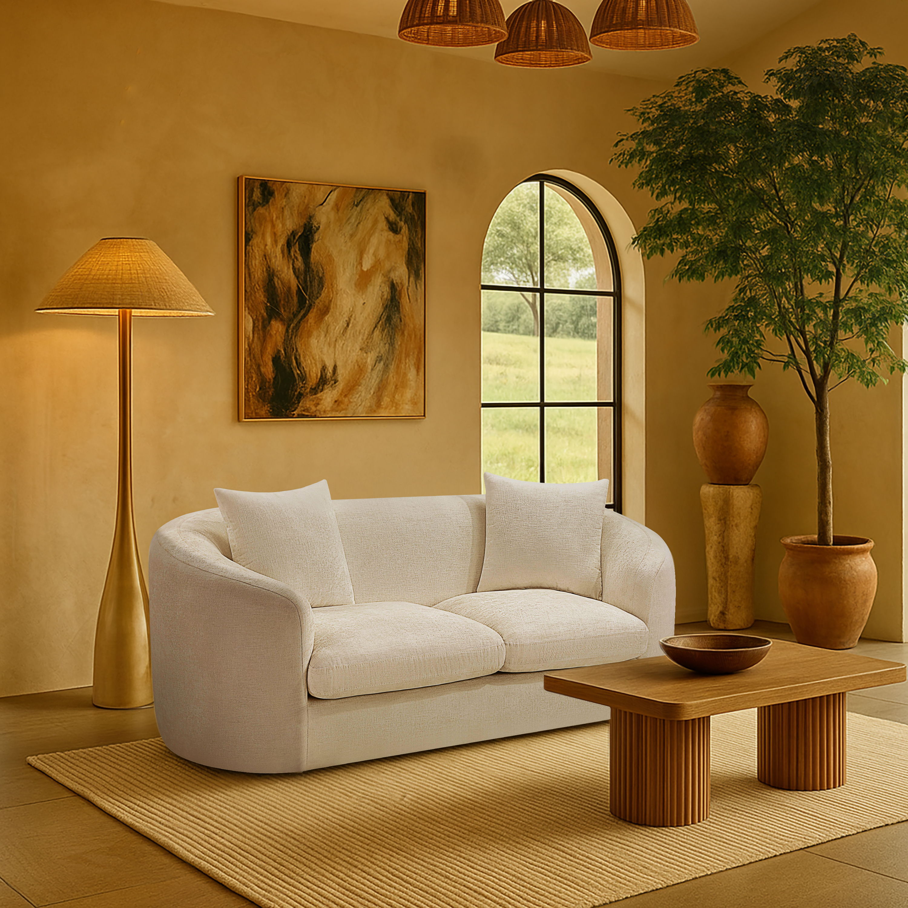 Penelope - Loveseat - Beige