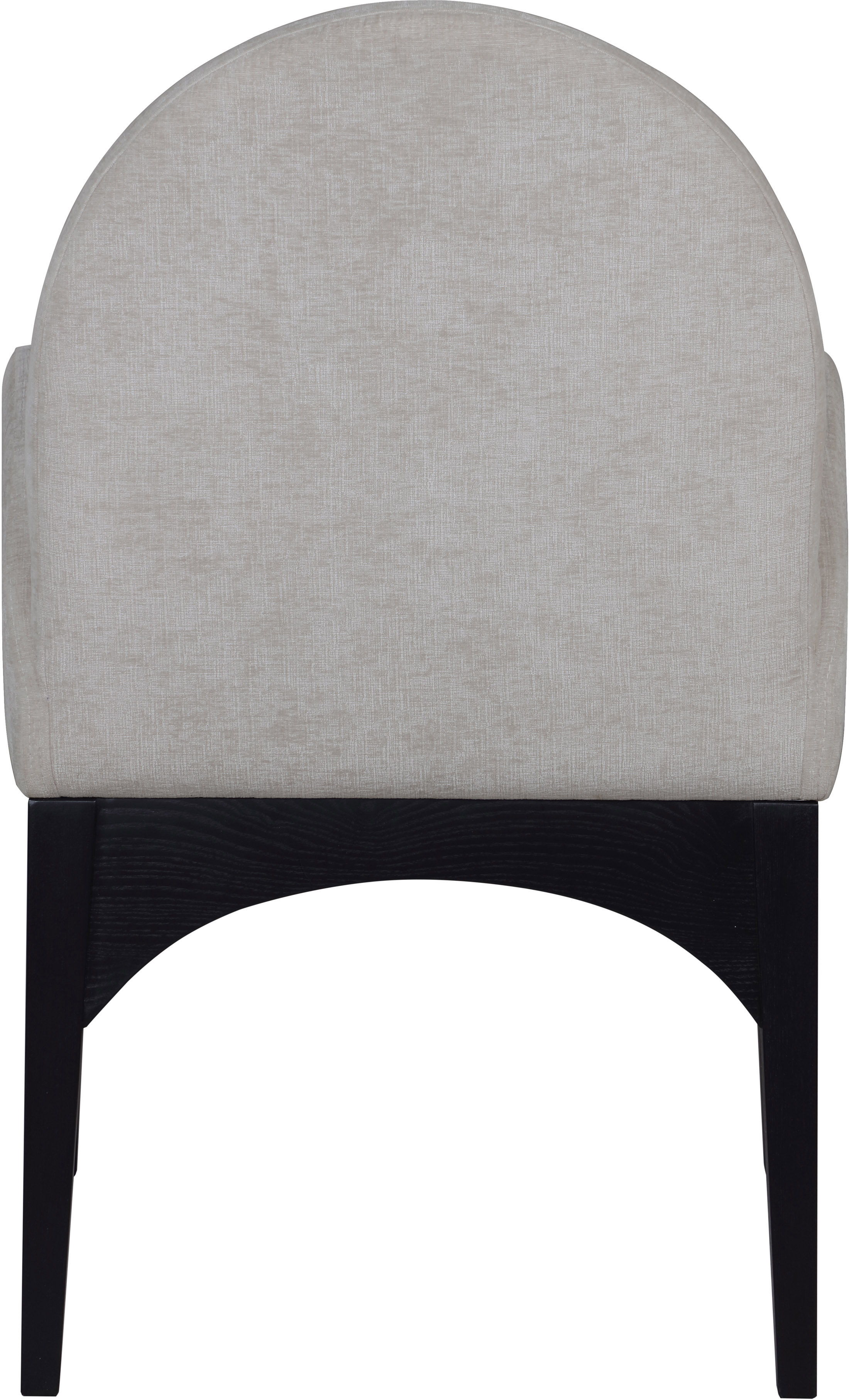 Waldorf - Chenille Dining Arm Chair With Black Legs - Gray