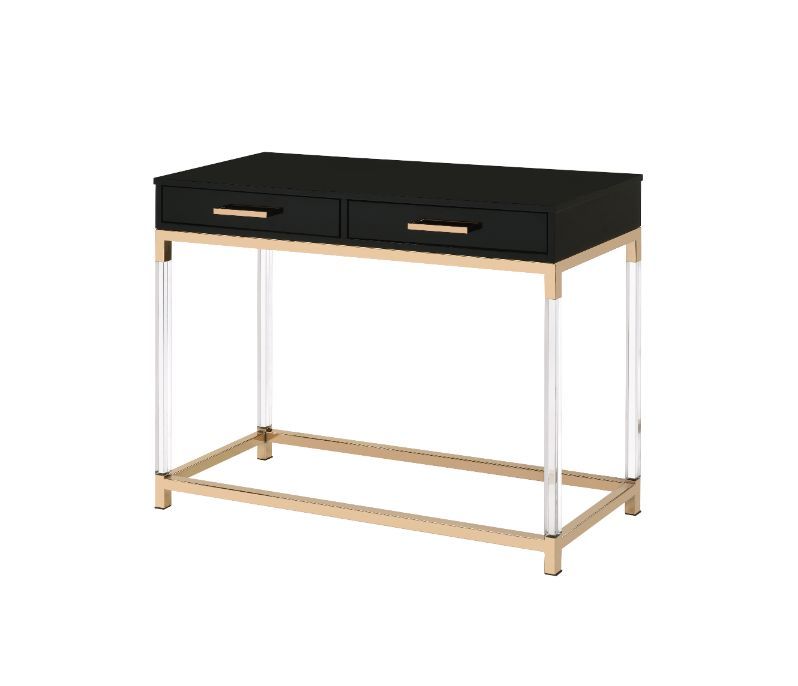 Adiel - Sofa Table - Black & Gold, black