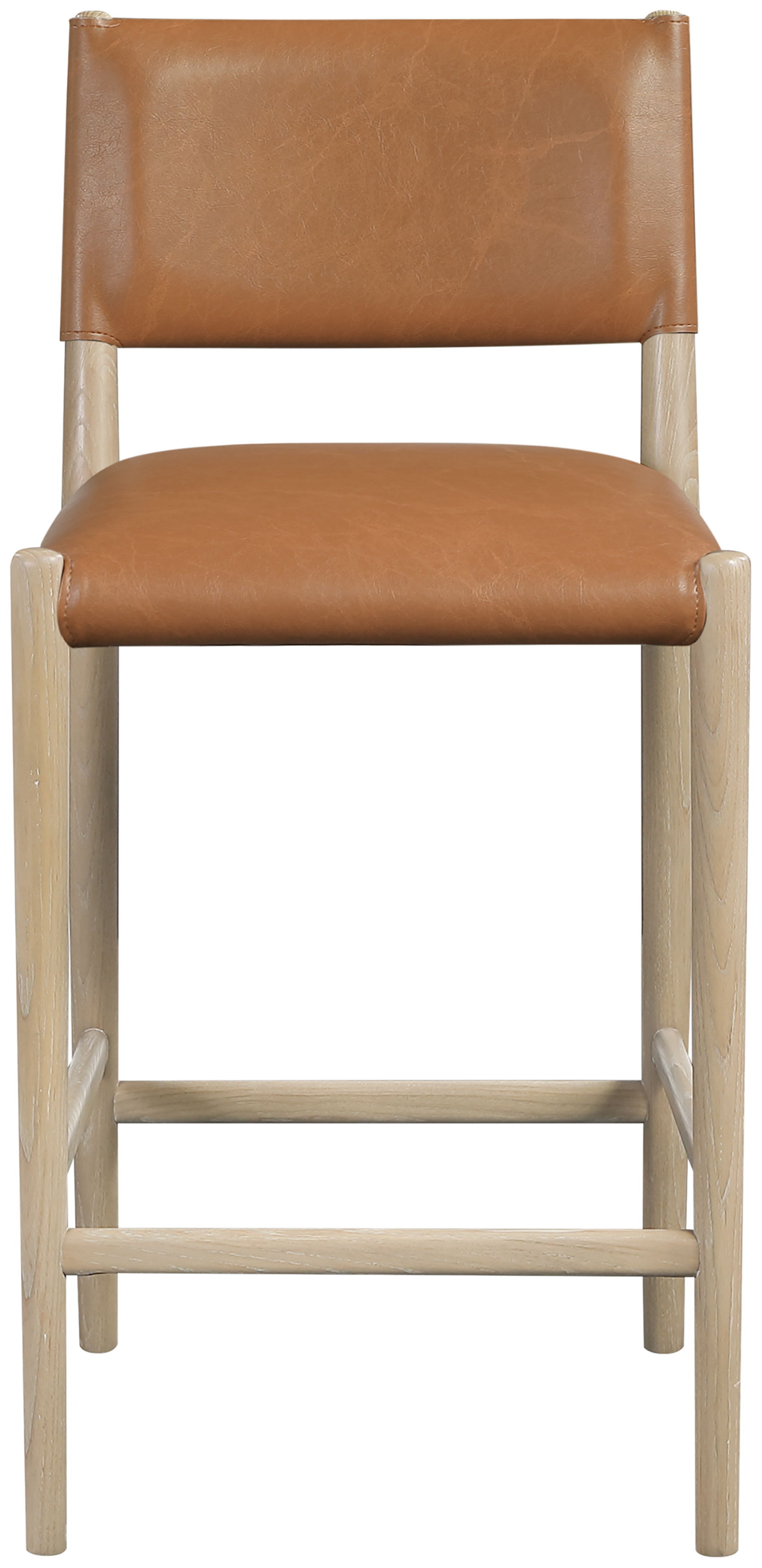 Andie - Vegan Leather Upholstered Counter Stool - Cognac