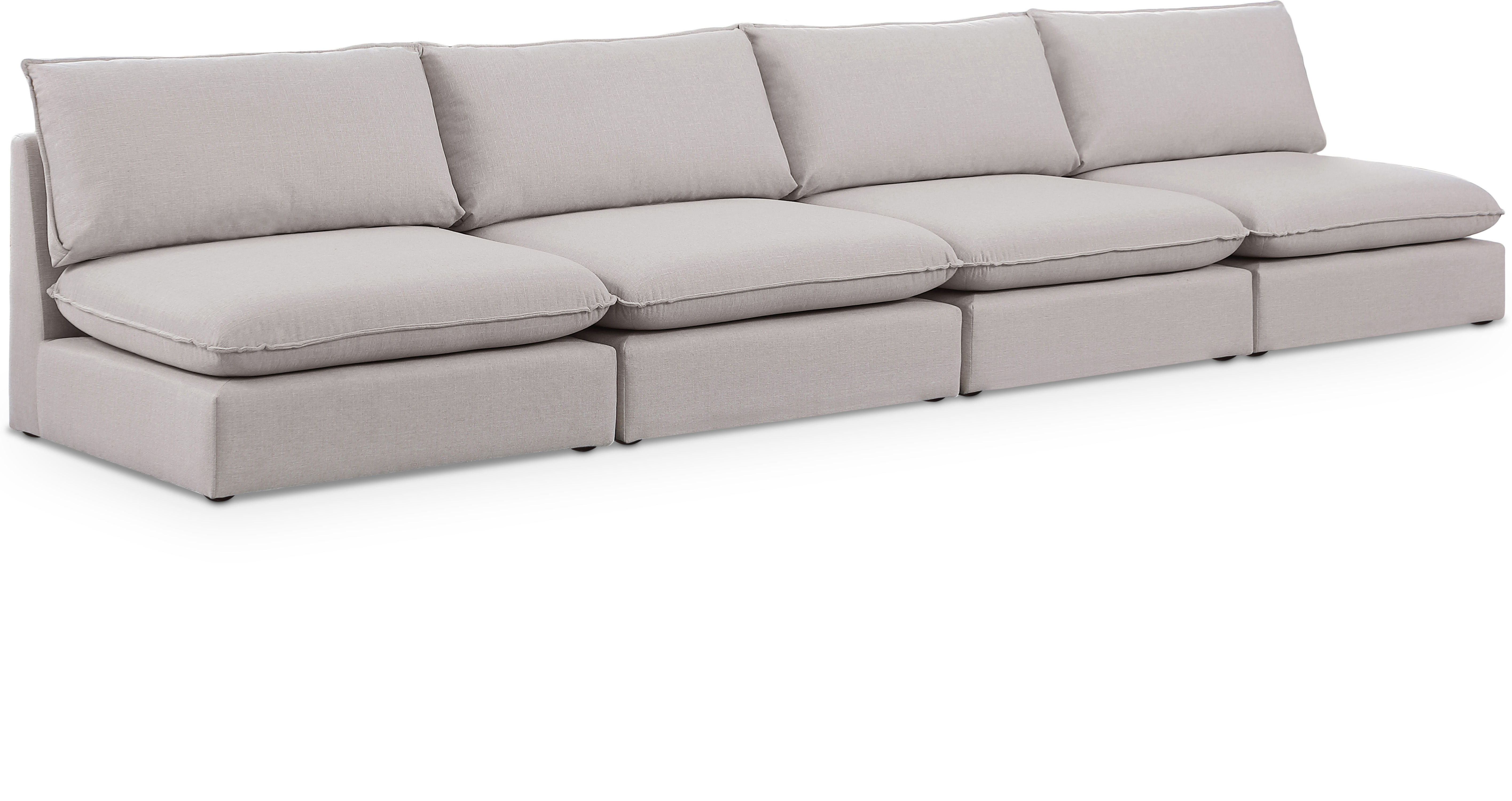 Mackenzie - 4 Seat Modular Armless Sofa - Beige