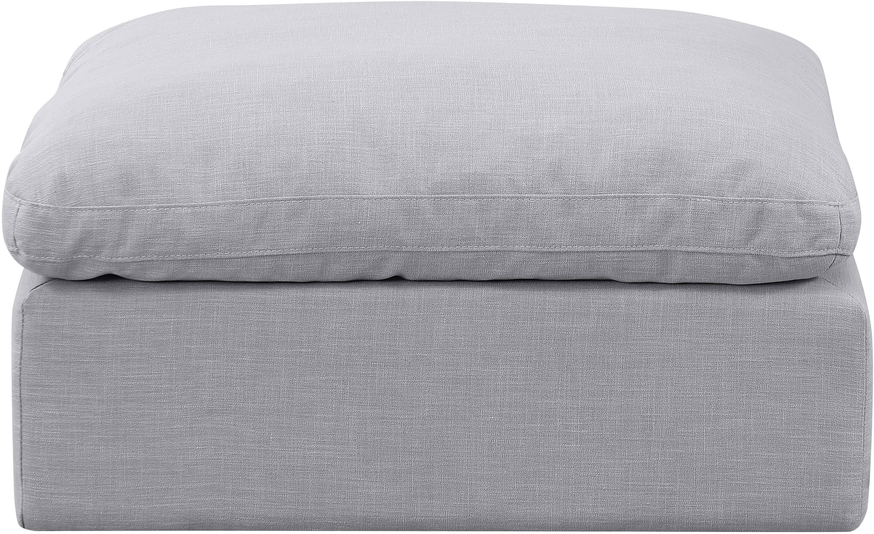 Indulge - Linen Ottoman - Gray
