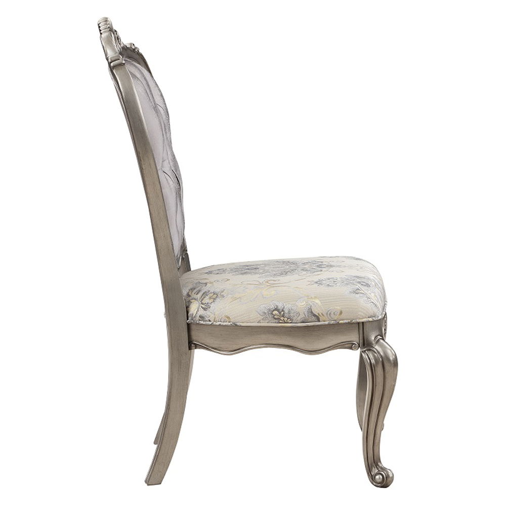 Ariadne - Side Chair (Set of 2) - Velvet & Antique Platinum, silver, view 3