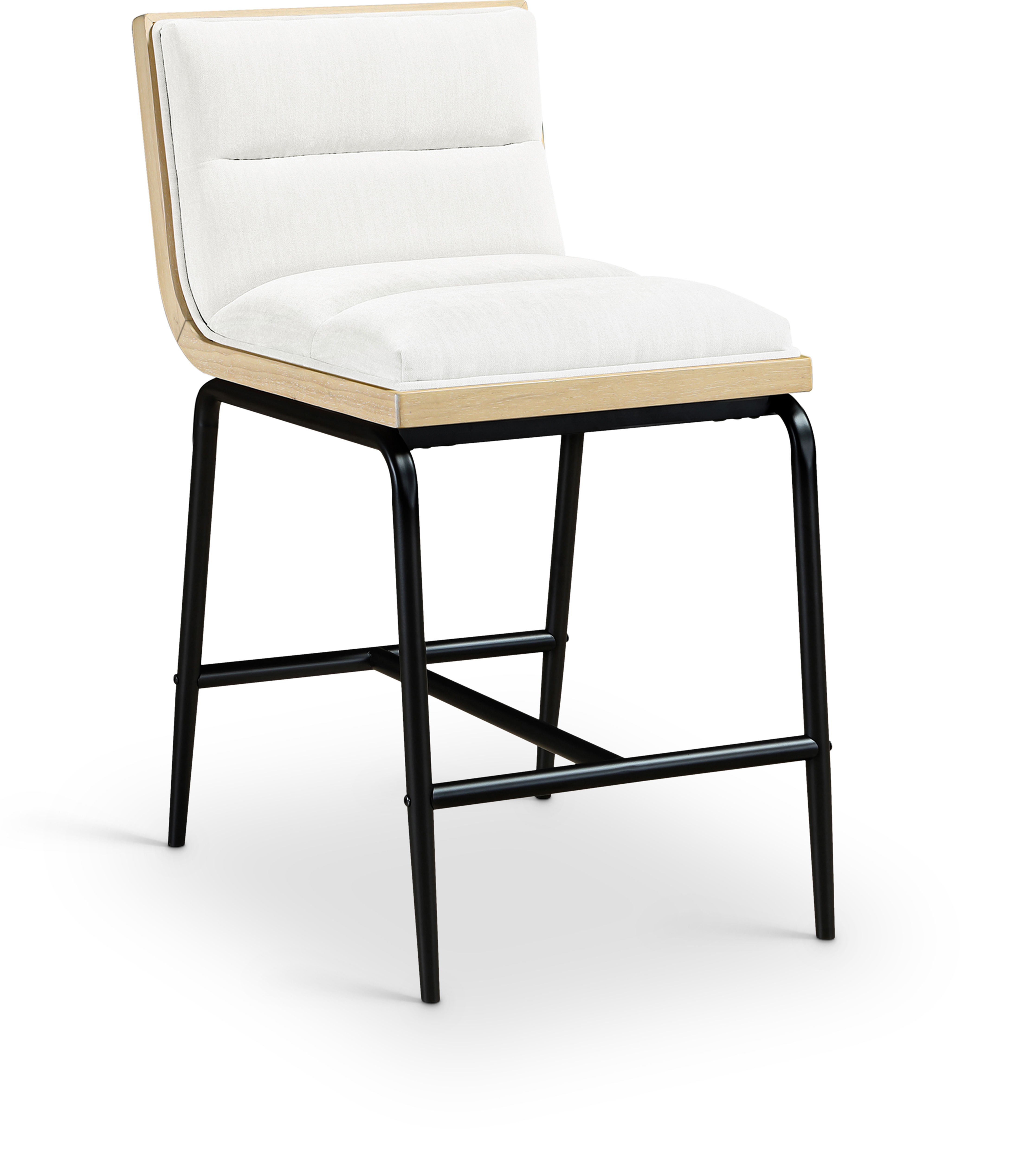 Viceroy - Fabric Upholstered Counter Stool (Set of 2) - Cream