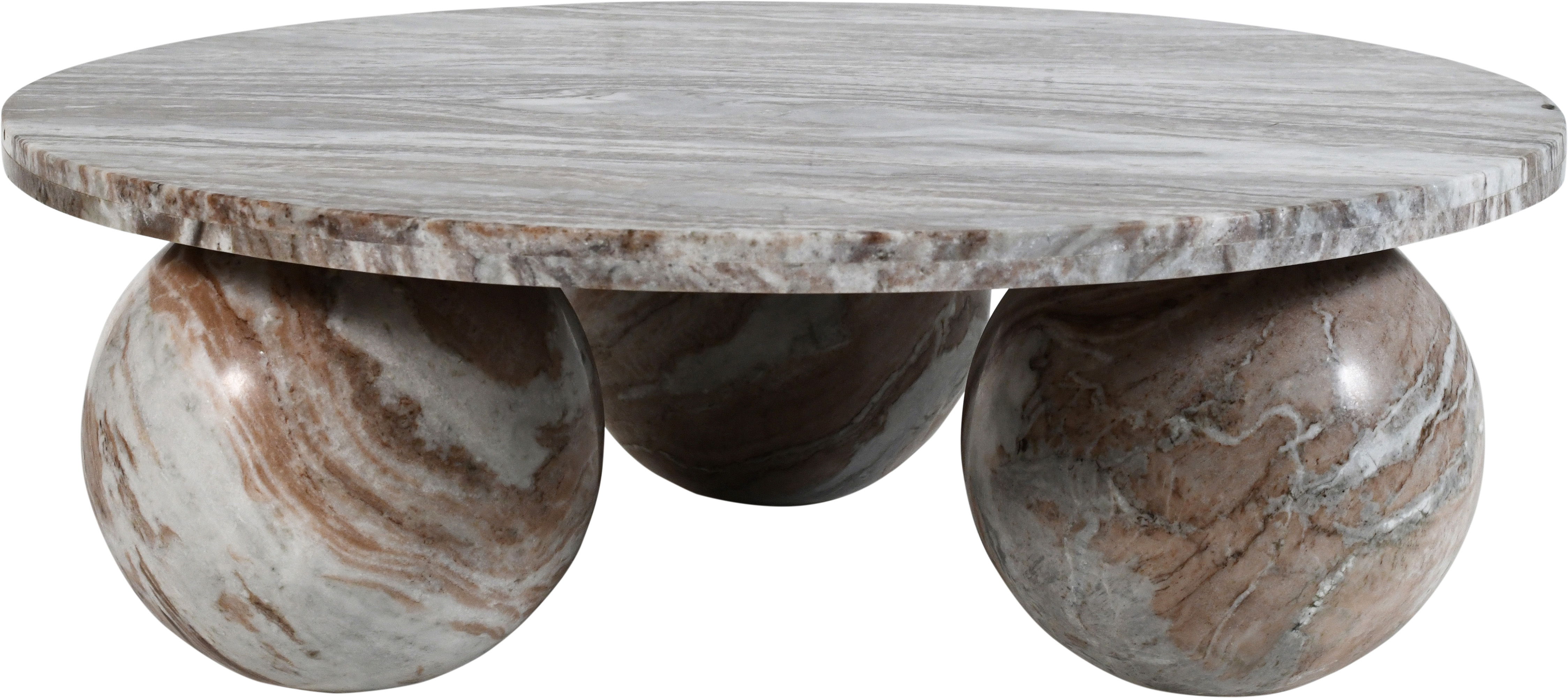 Spherical - Marble Coffee Table - Brown
