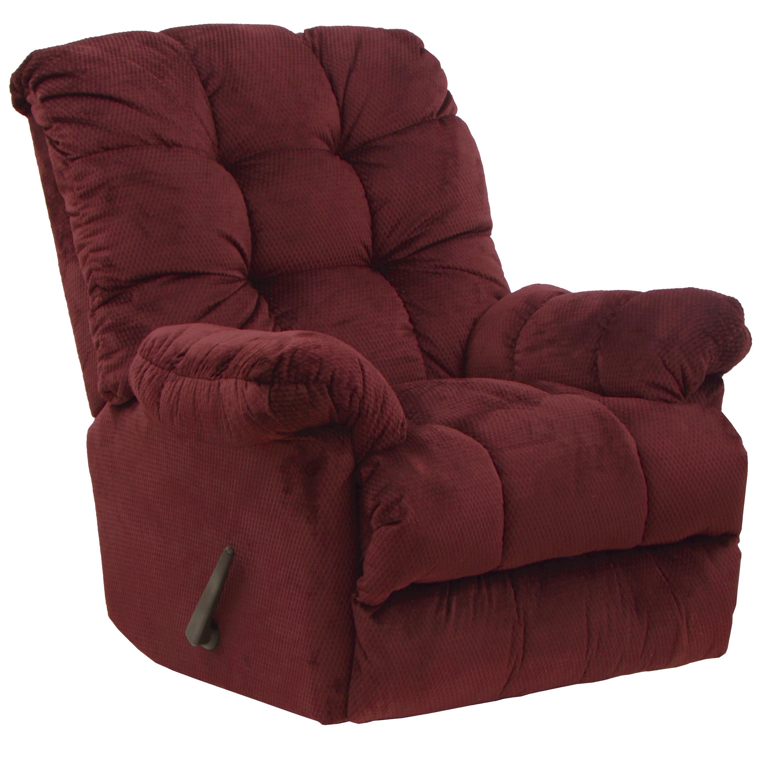 Nettles - Chaise Rocker Reclining With Deluxe Heat/Massage - Merlot