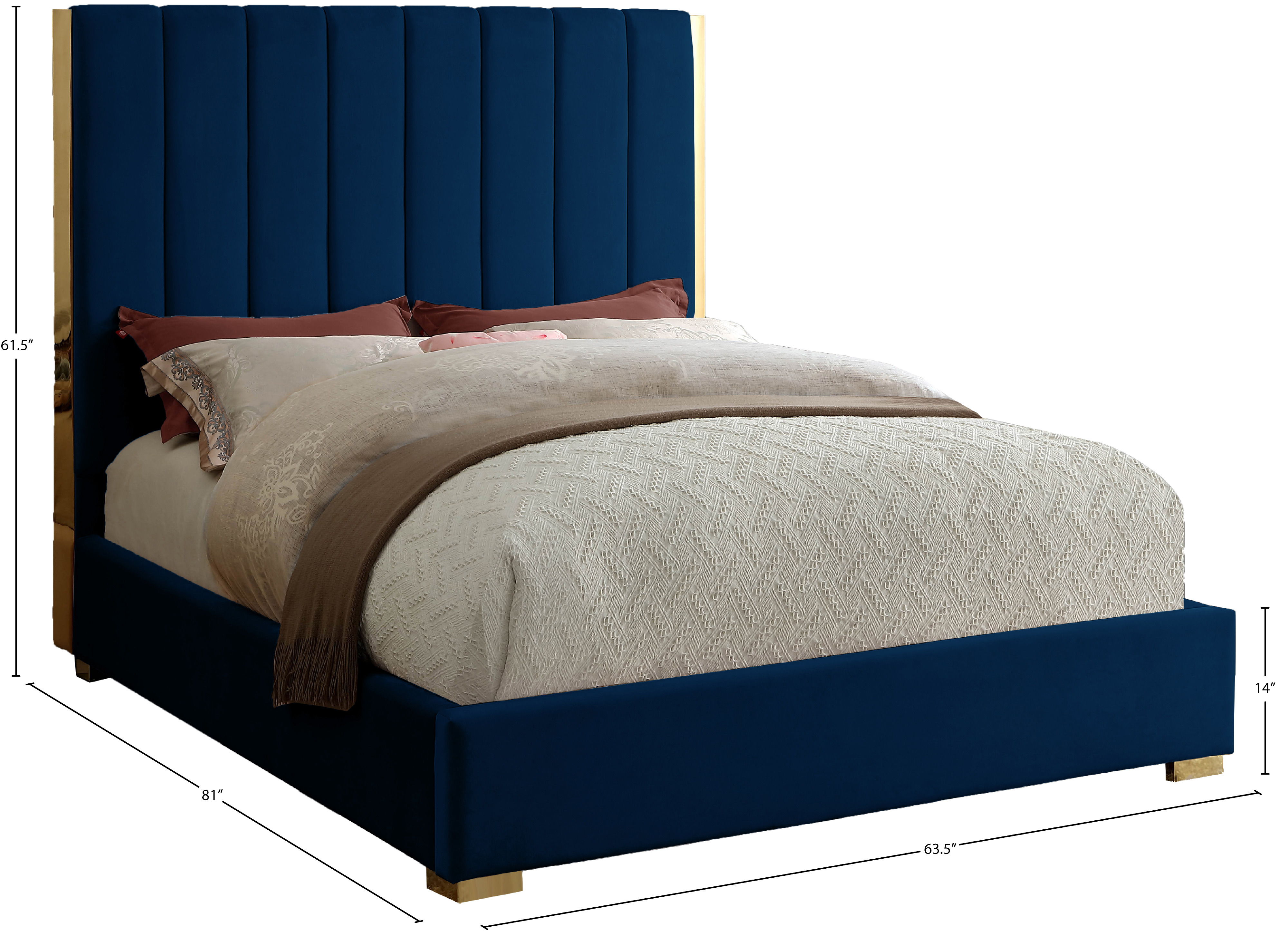 Becca - Full Bed - Navy