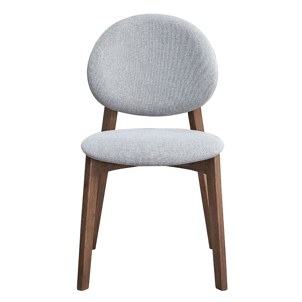 Hadasa - Side Chair (Set of 2) - Light Gray & Walnut, light gray, view 8