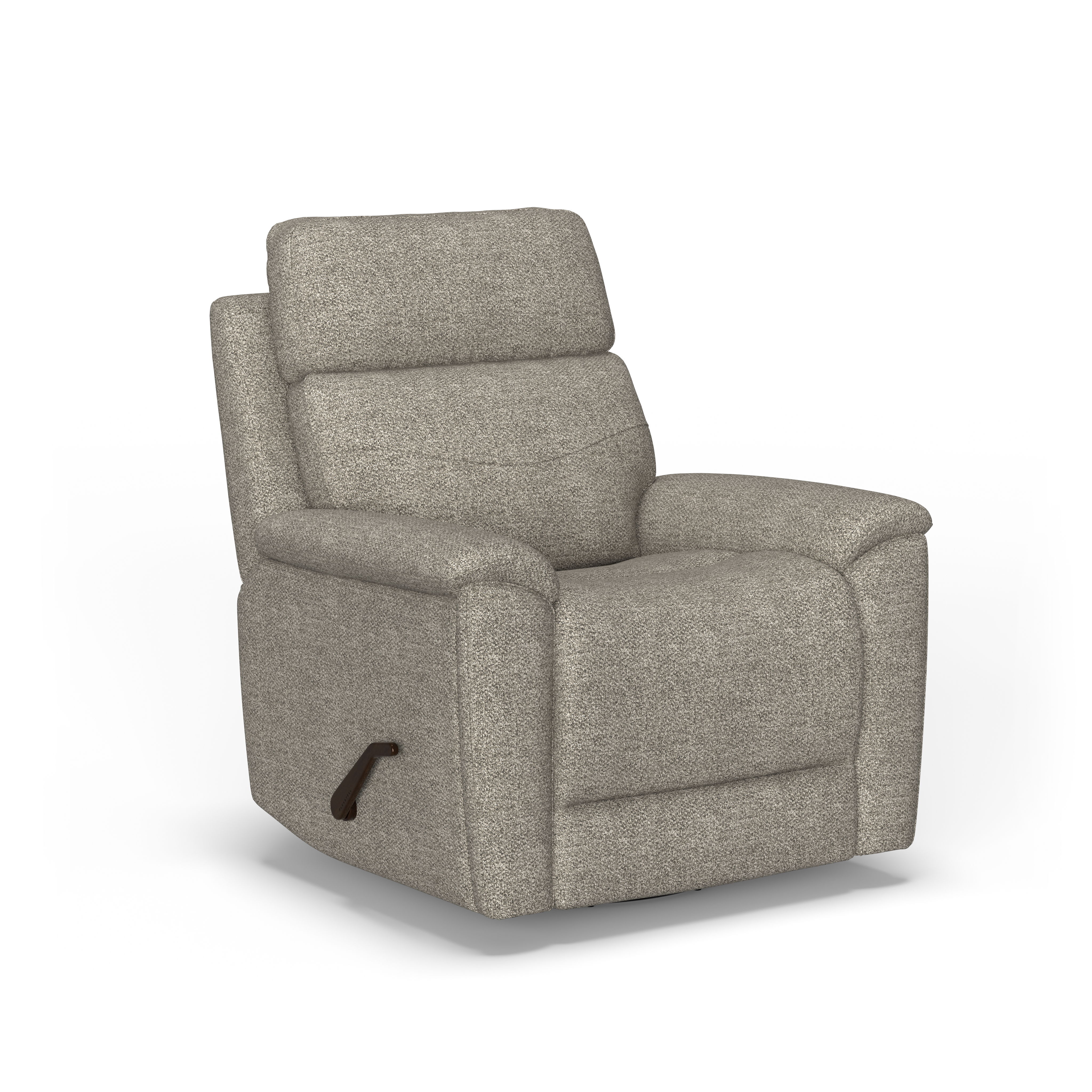 Refined - Transitional Fabric Swivel Gliding Recliner, gray
