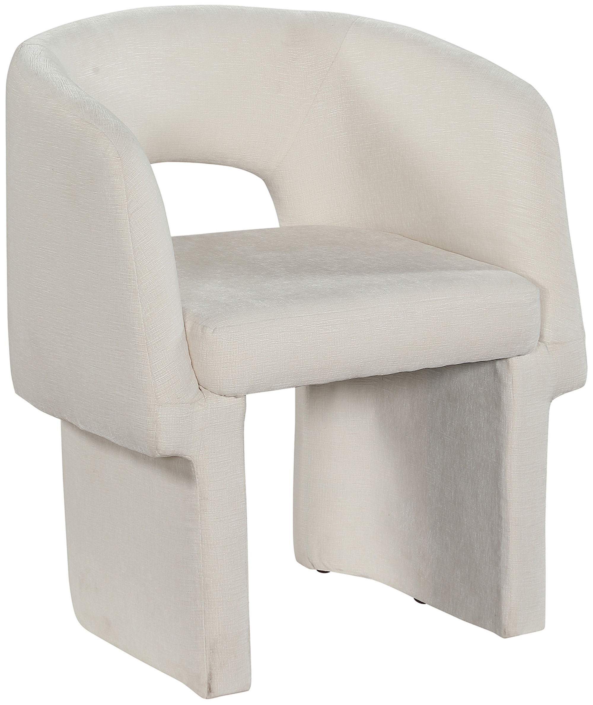 Emmet - Chenille Dining Chair / Accent Chair - Cream