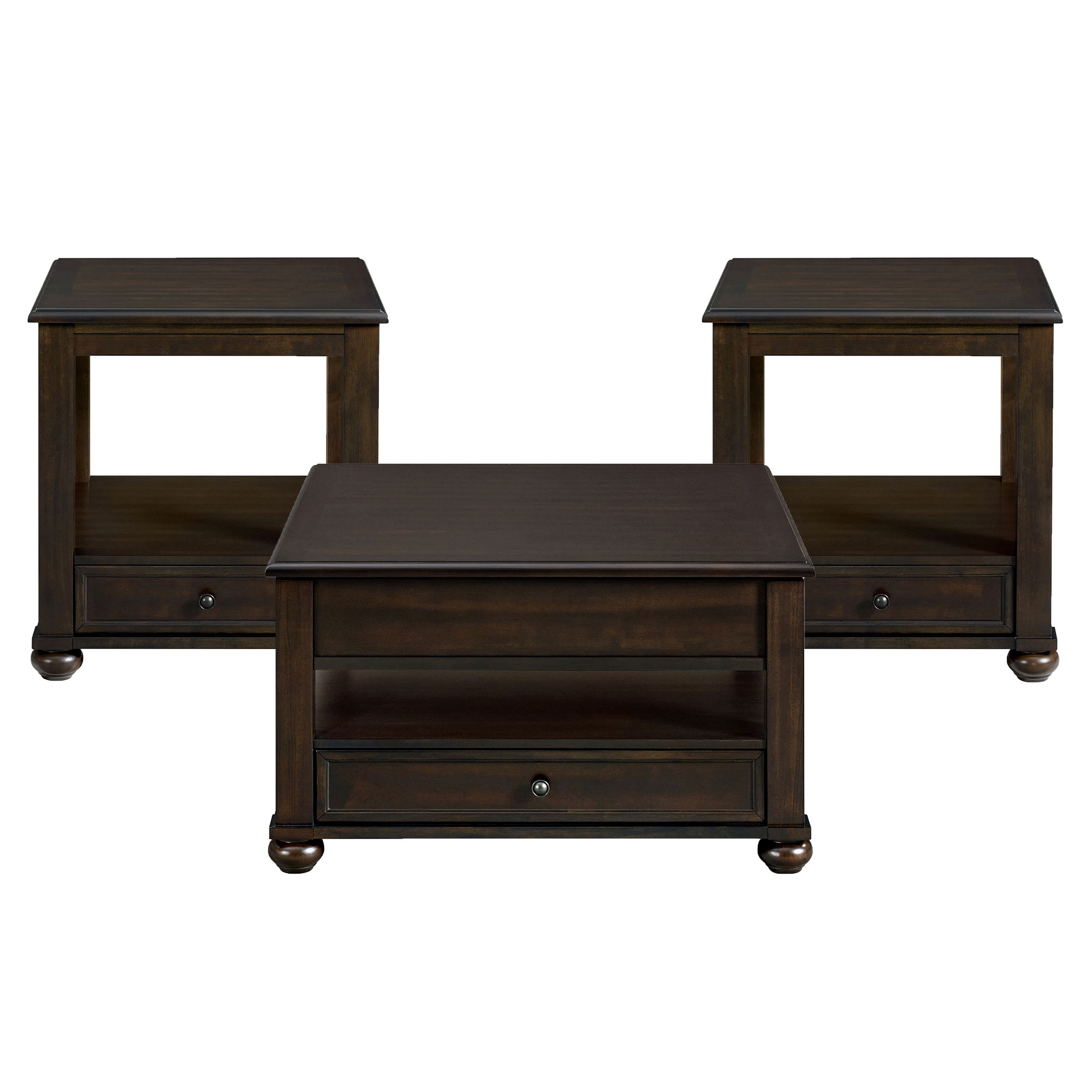 3 Pc · Square Lift-Top Coffee Table & Two End Table