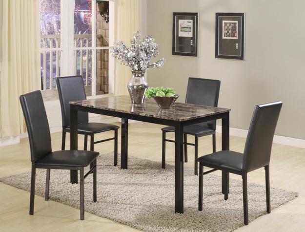 Aiden - 5 Piece Dinette - Black Image