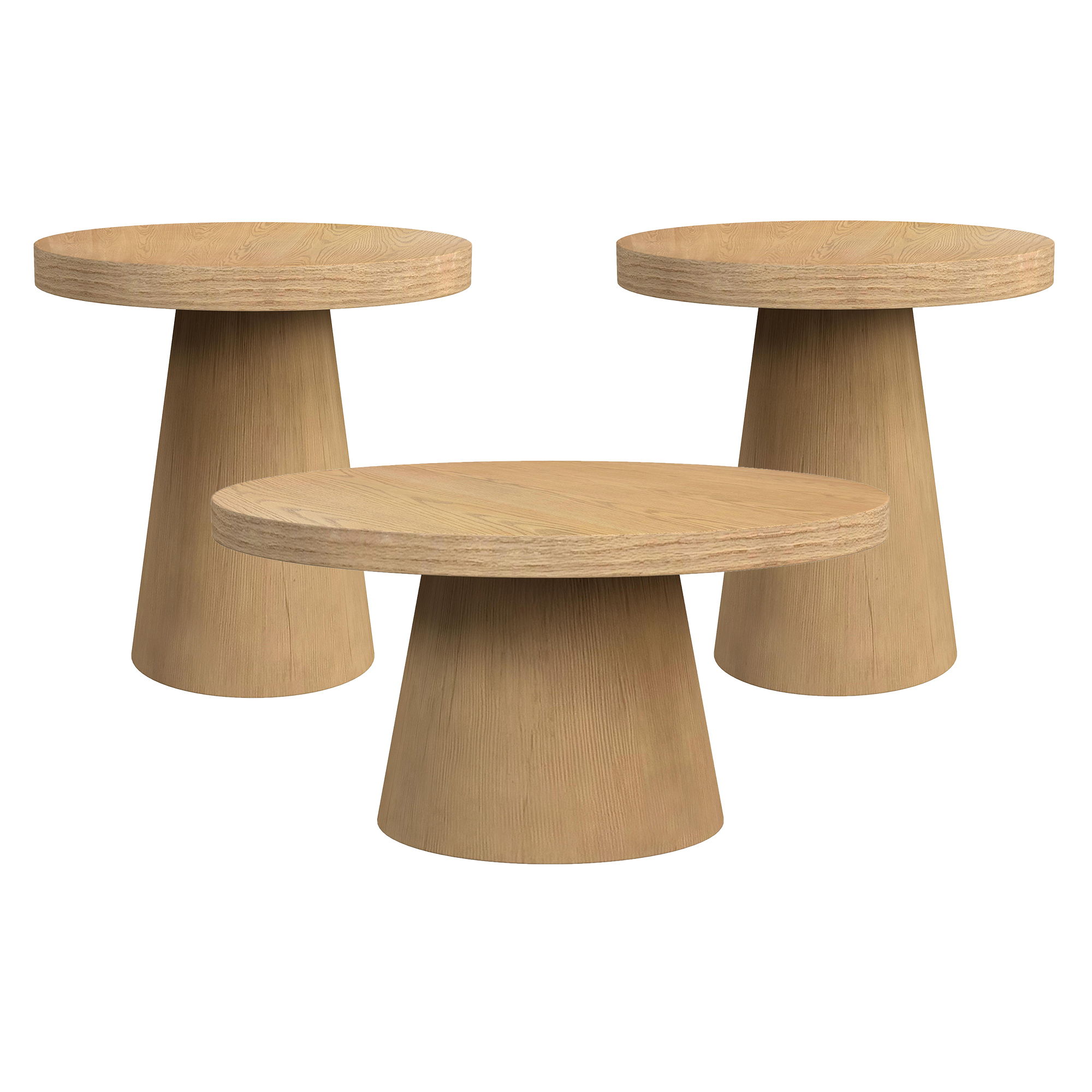 3 Pc · Coffee Table & Two End Tables