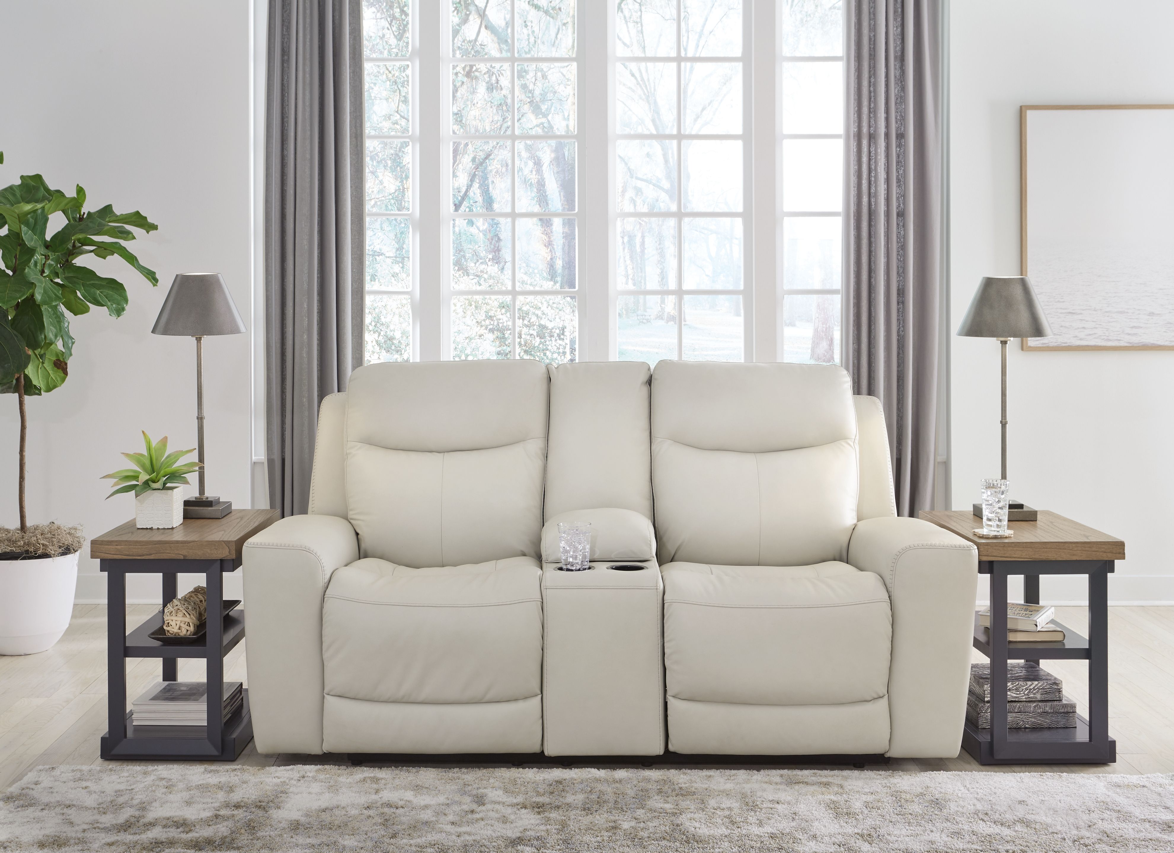 Ashley Mindanao PWR REC Loveseat/CON/ADJ HDRST
