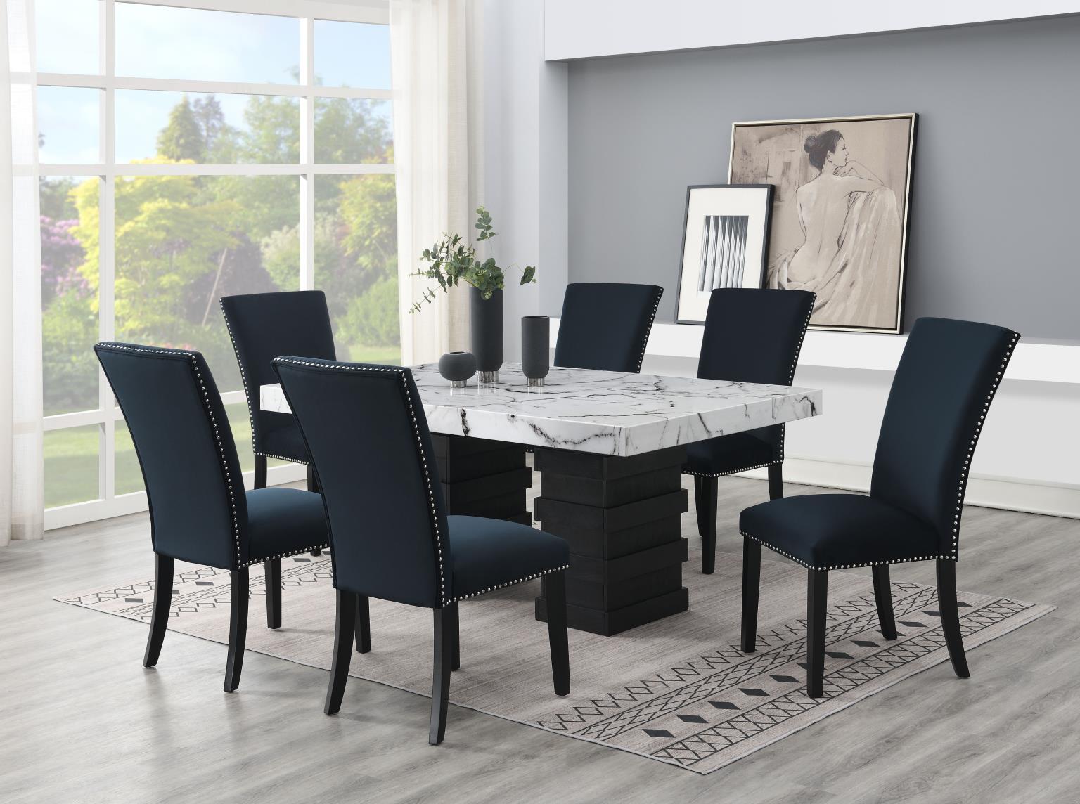 7 Pc · Dining Table, 6 Chairs