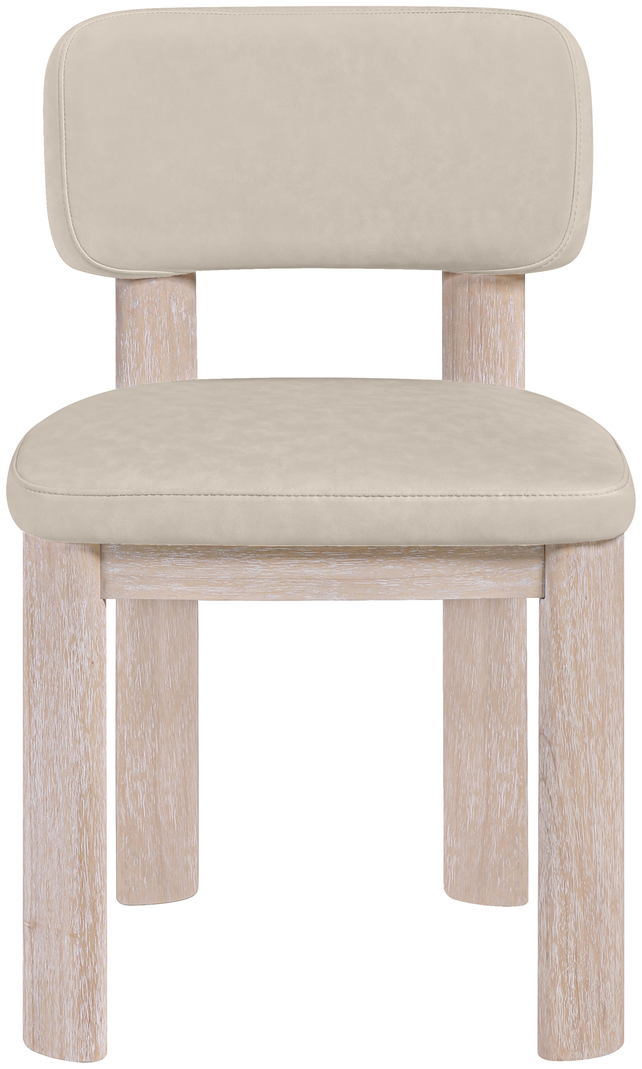 Paloma - Vegan Leather Upholstered Dining Chair (Set of 2) - Taupe / Rich Natural