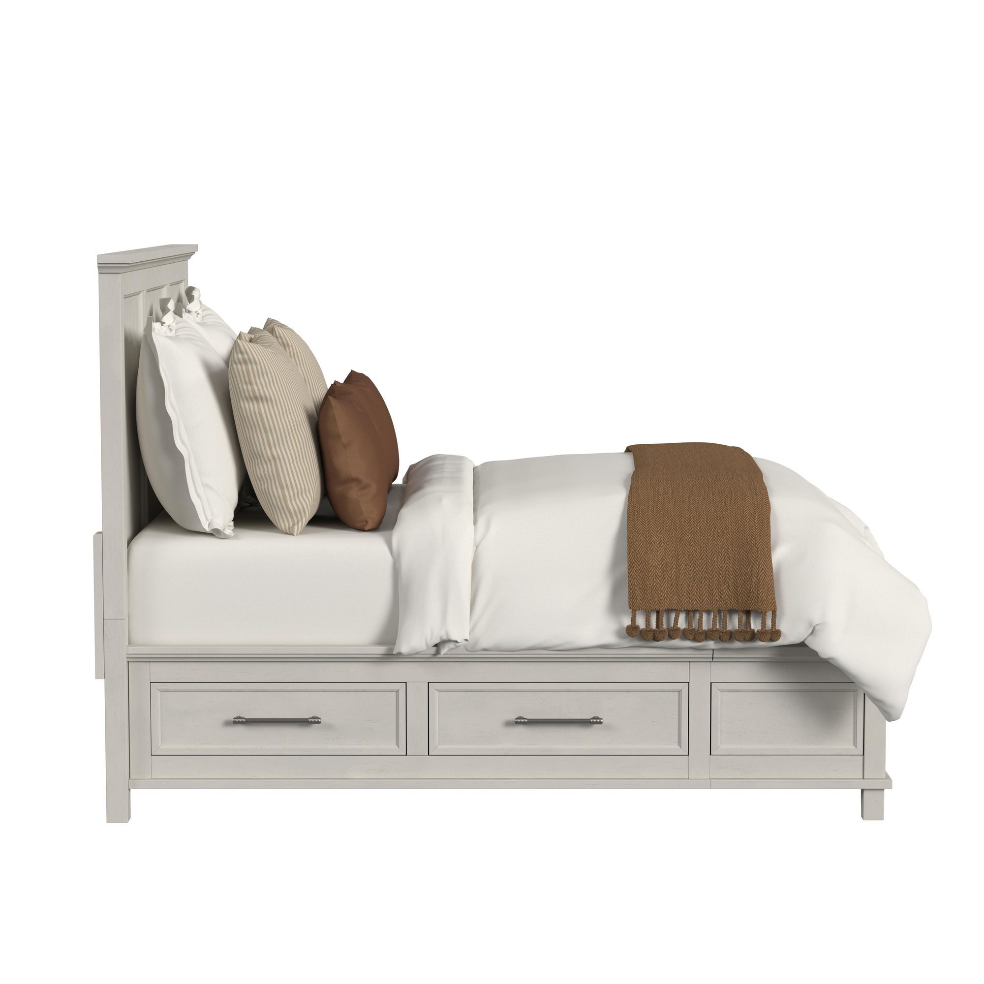 Canterbury - King Storage Bed - Ivory