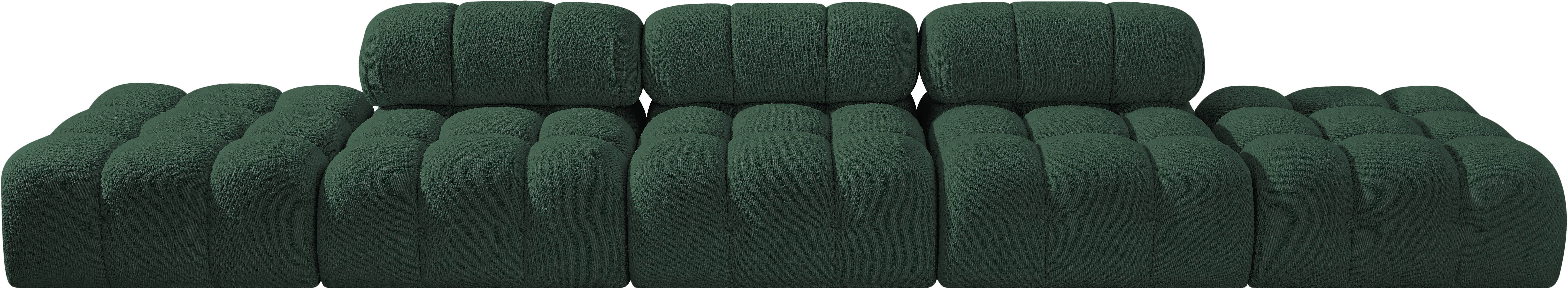 Ames - 5 Piece Boucle Fabric 170" Upholstered Modular Sofa - Green