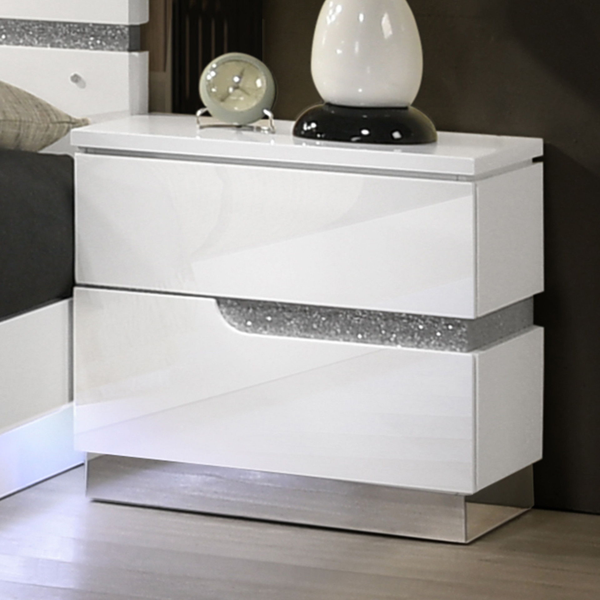 Paradox - Nightstand - White, white