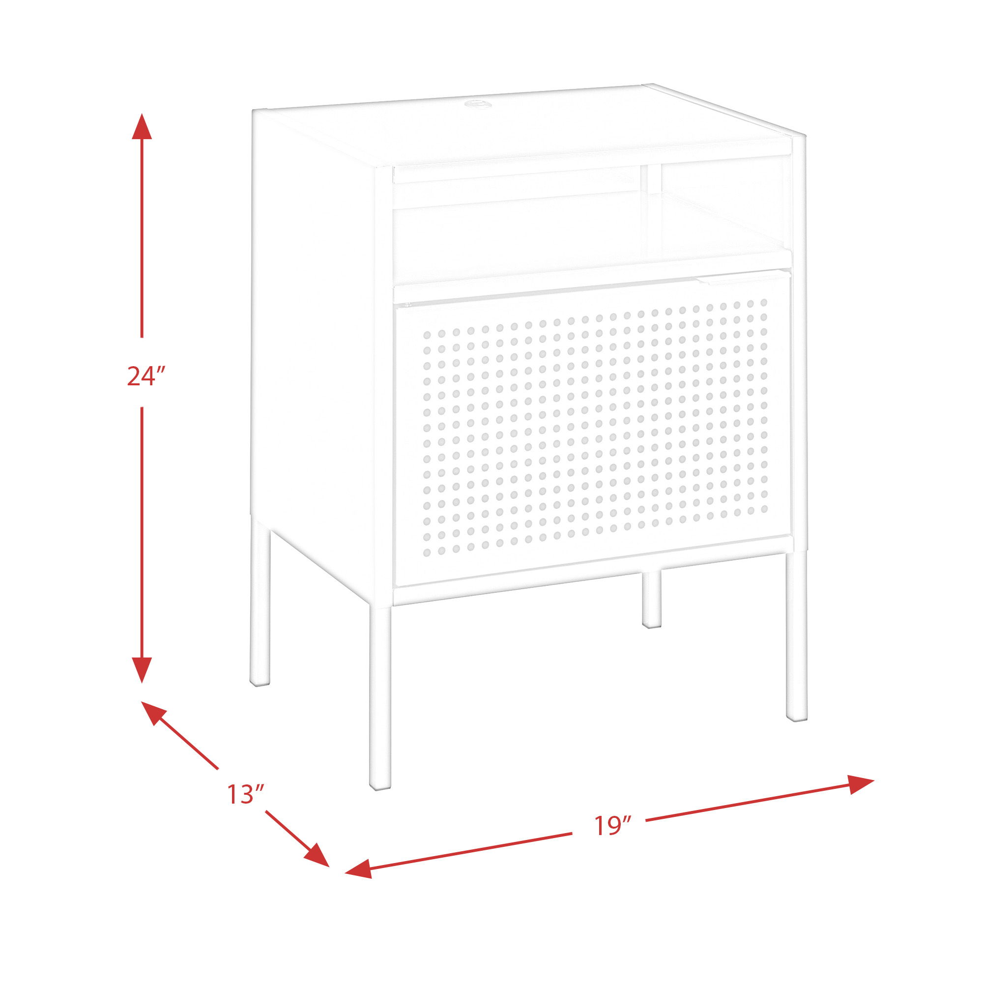 Ember - Nightstand With USB - Black