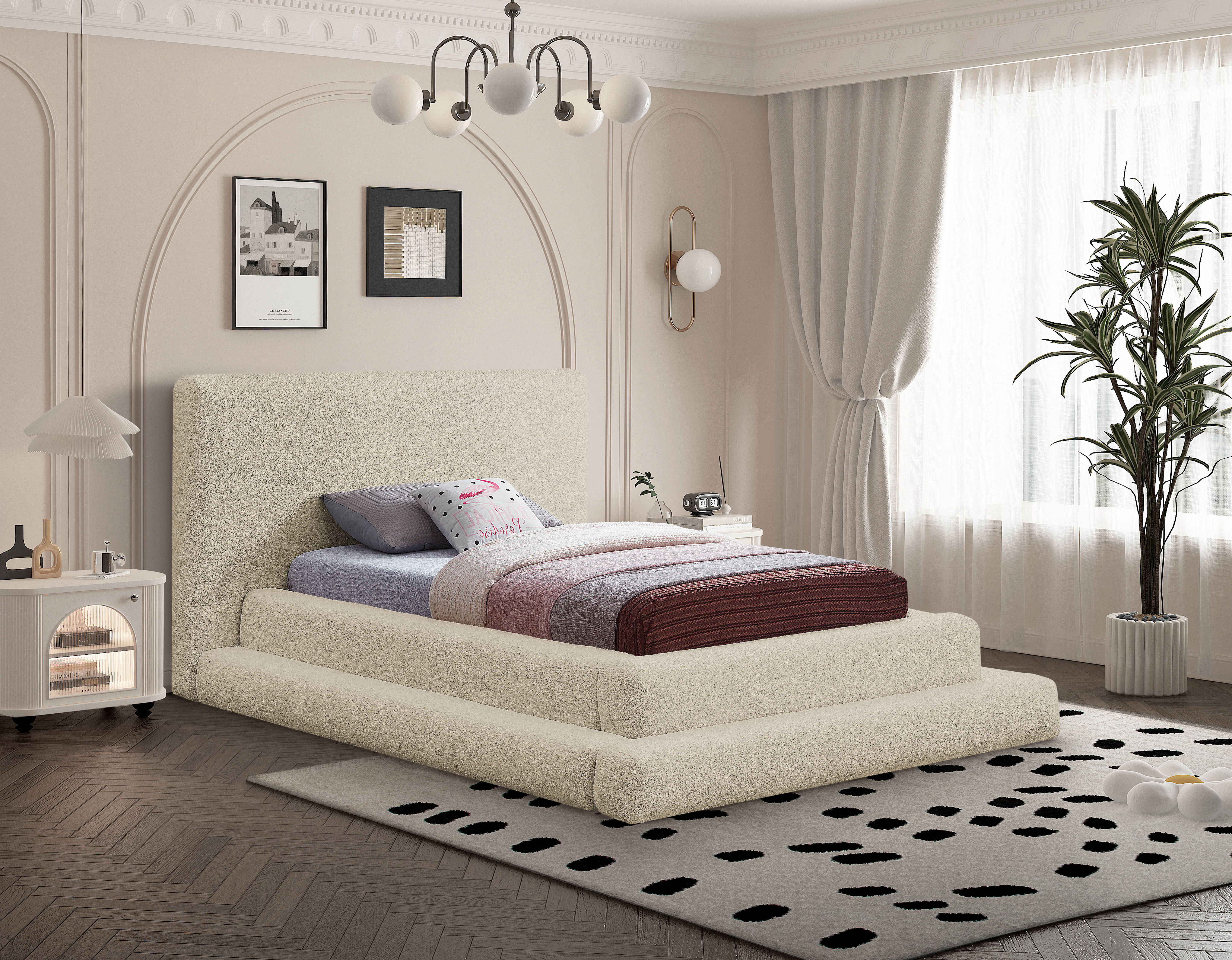 Dane - Twin Bed - Beige
