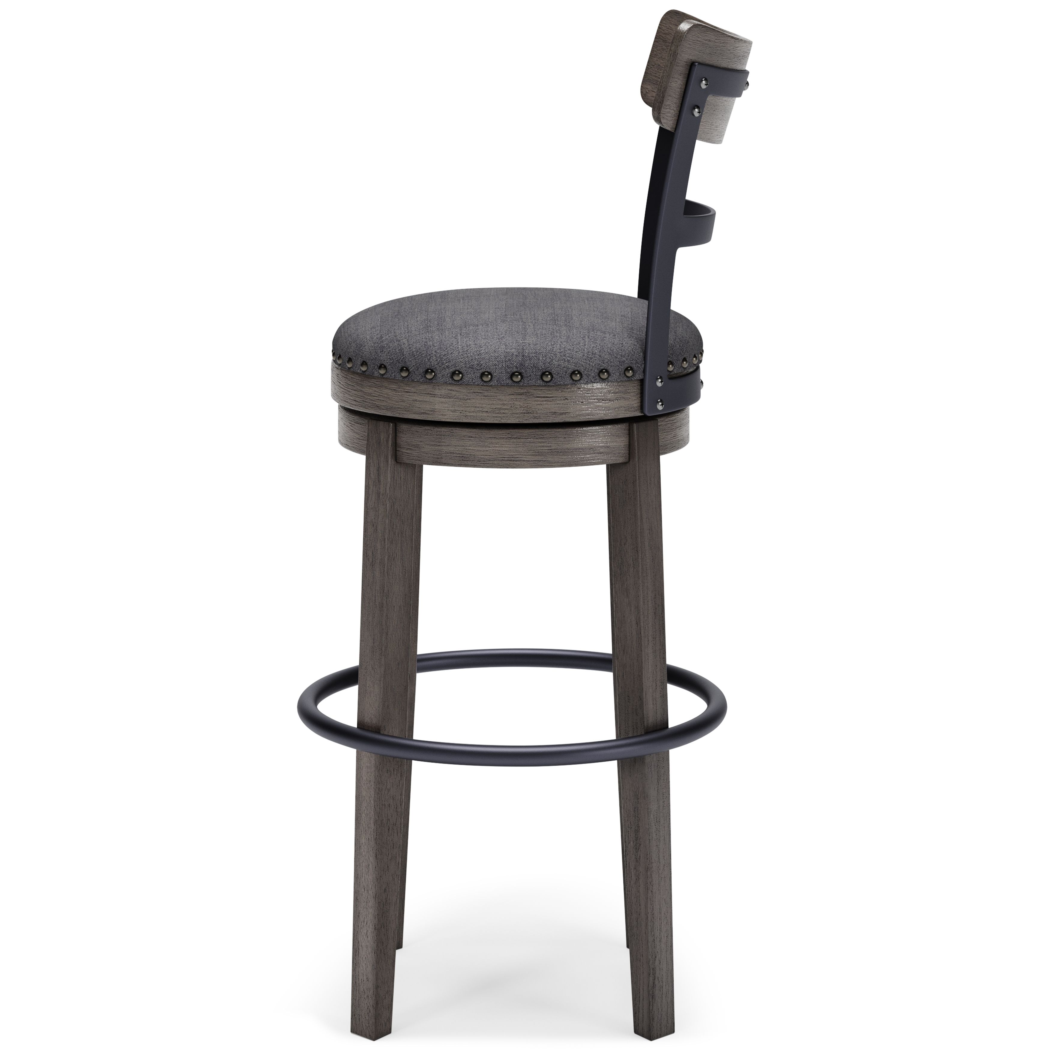 Ashley Furniture Caitbrook - Tall UPH Swivel Barstool - Gray - Image 9