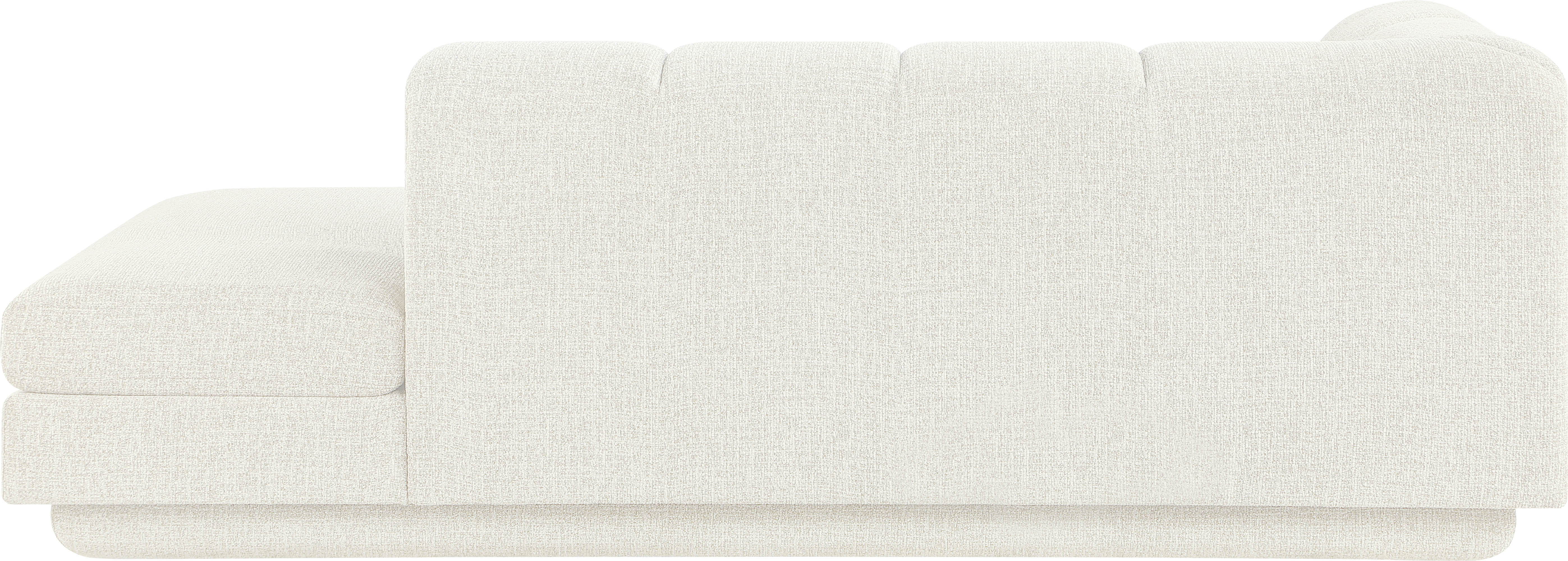 Modari - Fabric Upholstered Left Arm Chaise - Cream