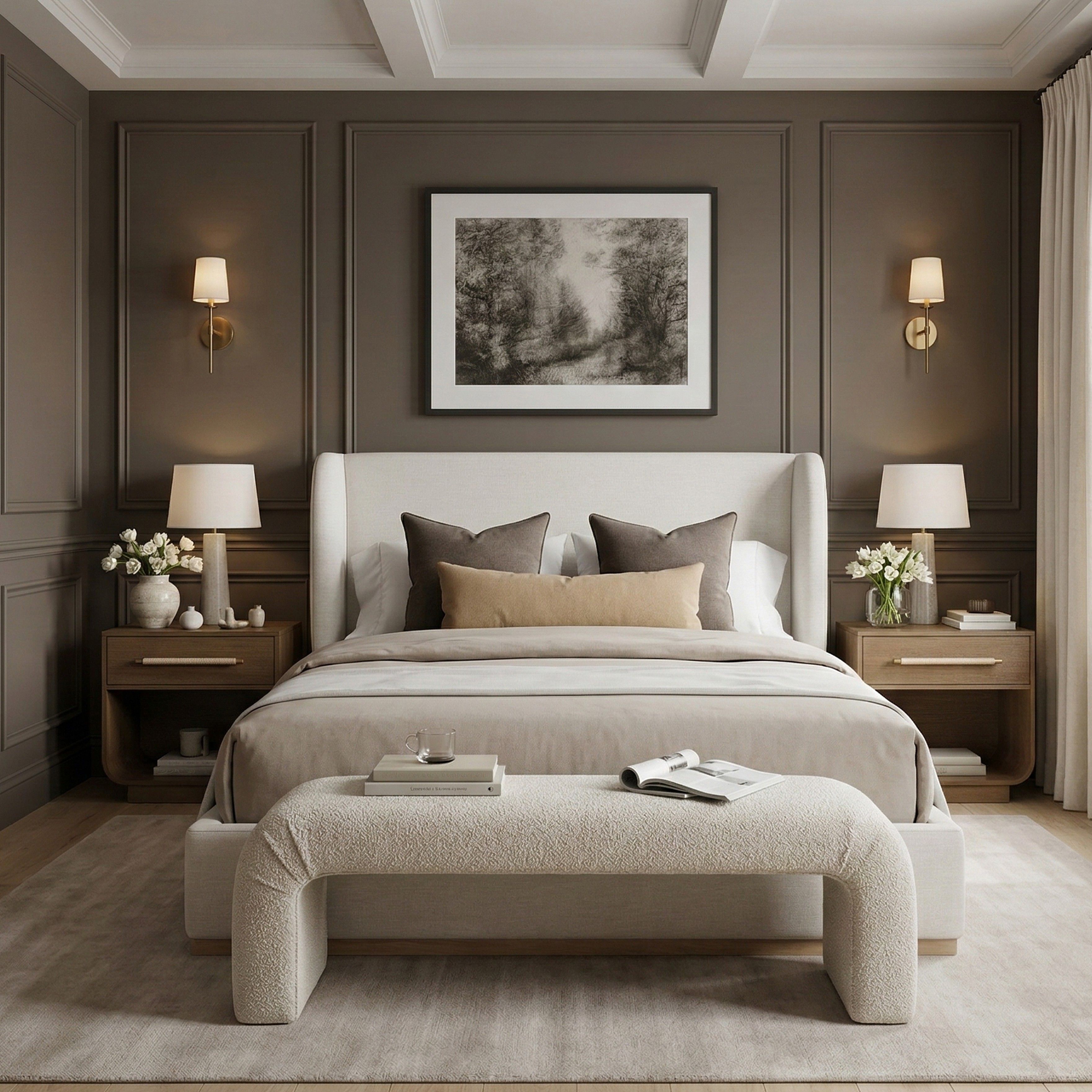 Aurin - Upholstered Queen Bed - Cream