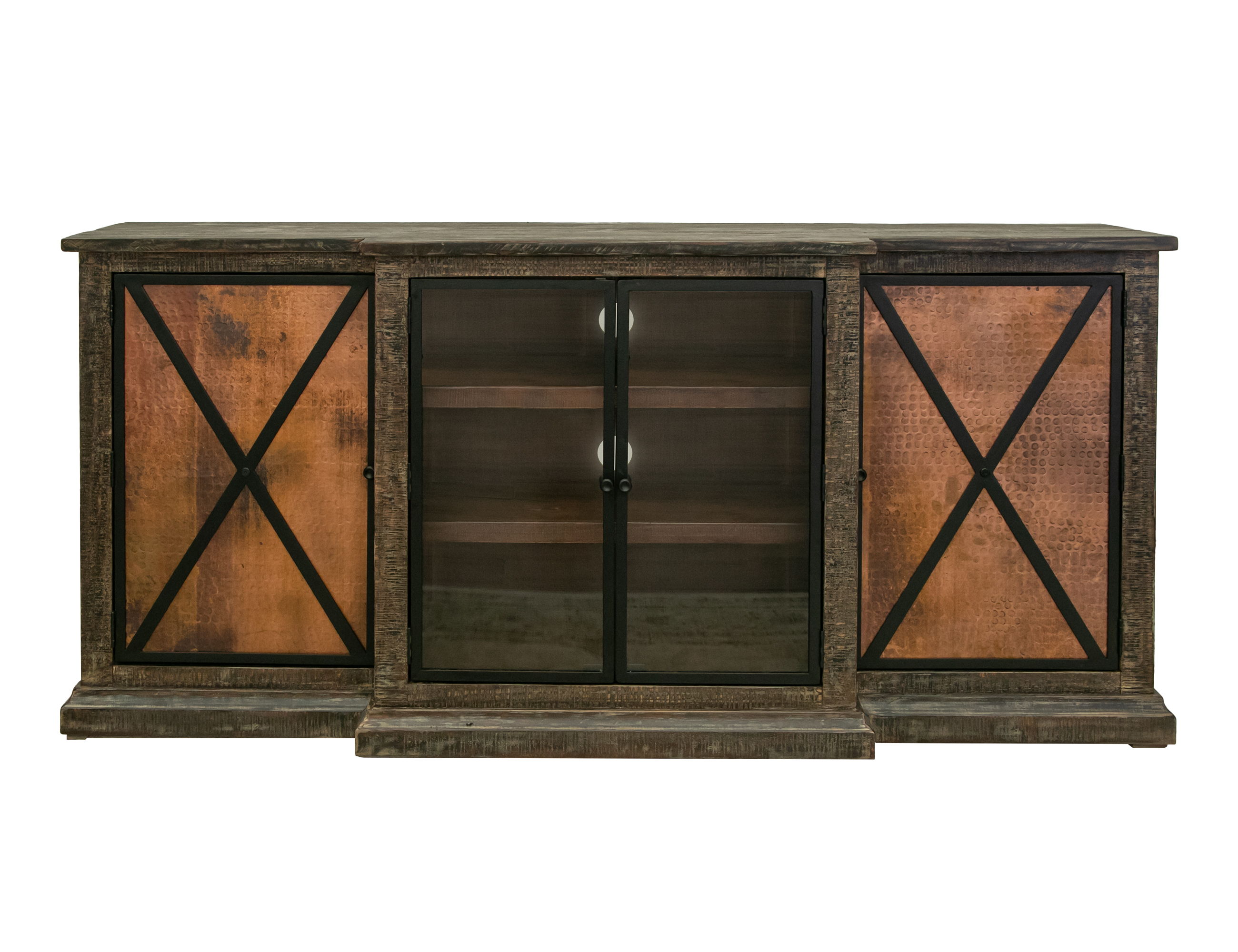 International Furniture Direct Blackburn - Console - Charred Brown