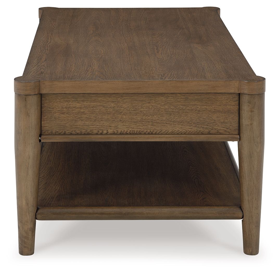 Ashley Furniture Roanhowe - Rectangular Cocktail Table - Brown - Image 5
