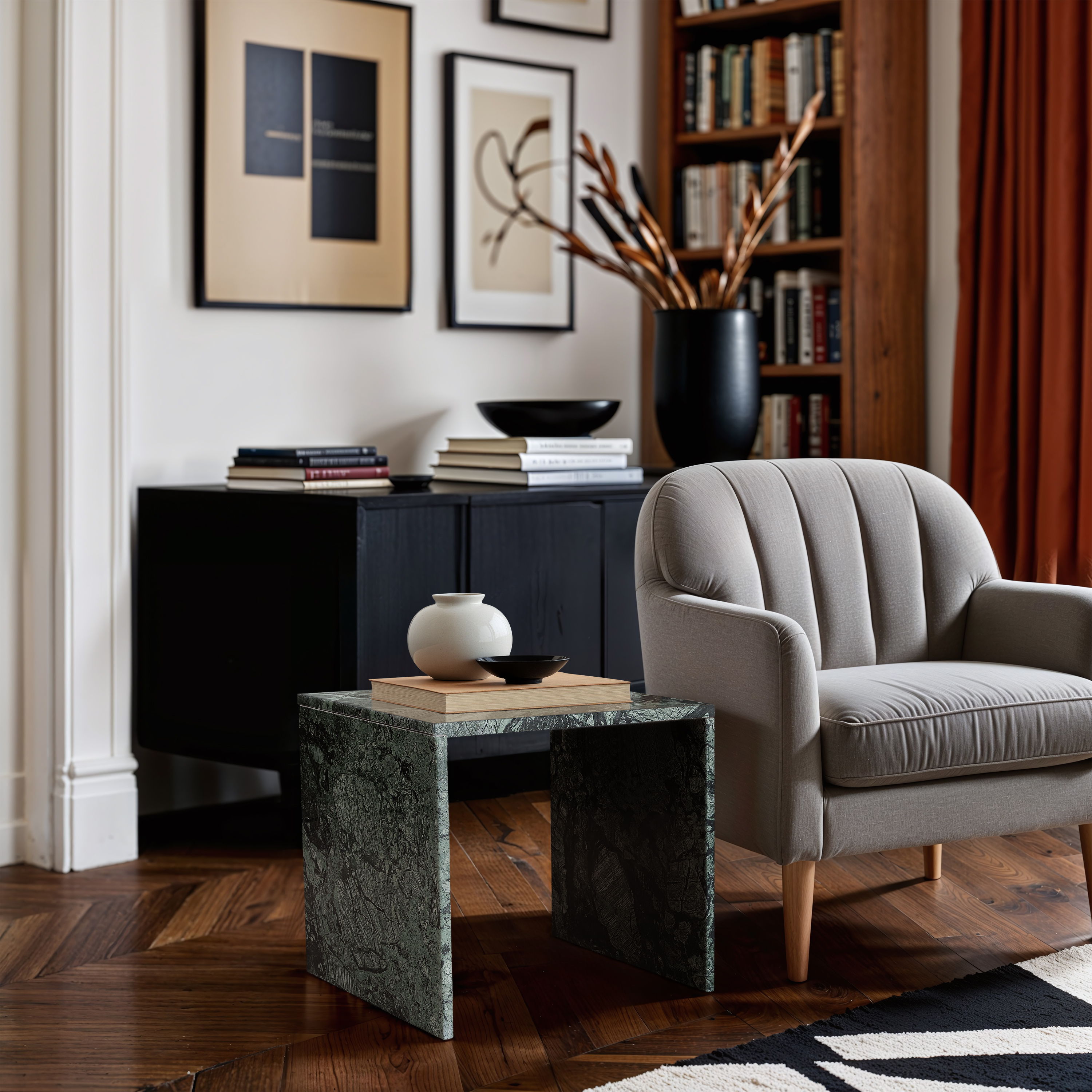 Vernazza - Marble End / Side Table - Green
