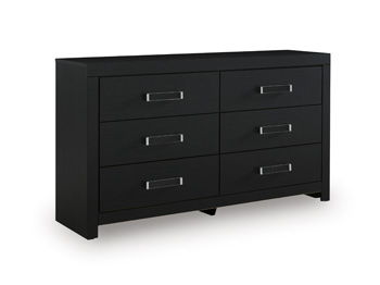 Maeling - Six Drawer Dresser - Black