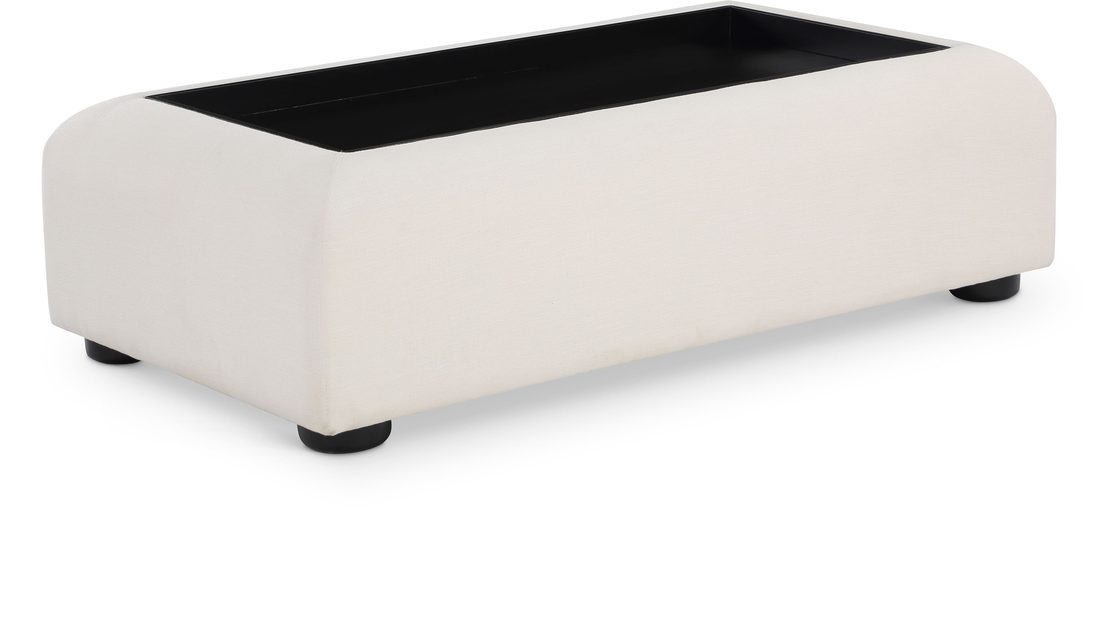 Diana - Fabric Coffee Table - Cream