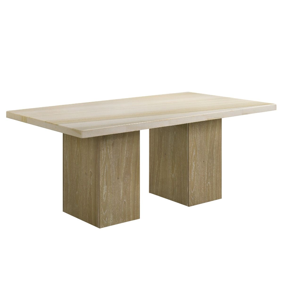 Olinda - Dining Table With Natrual Marble Top - Natrual, beige, view 2