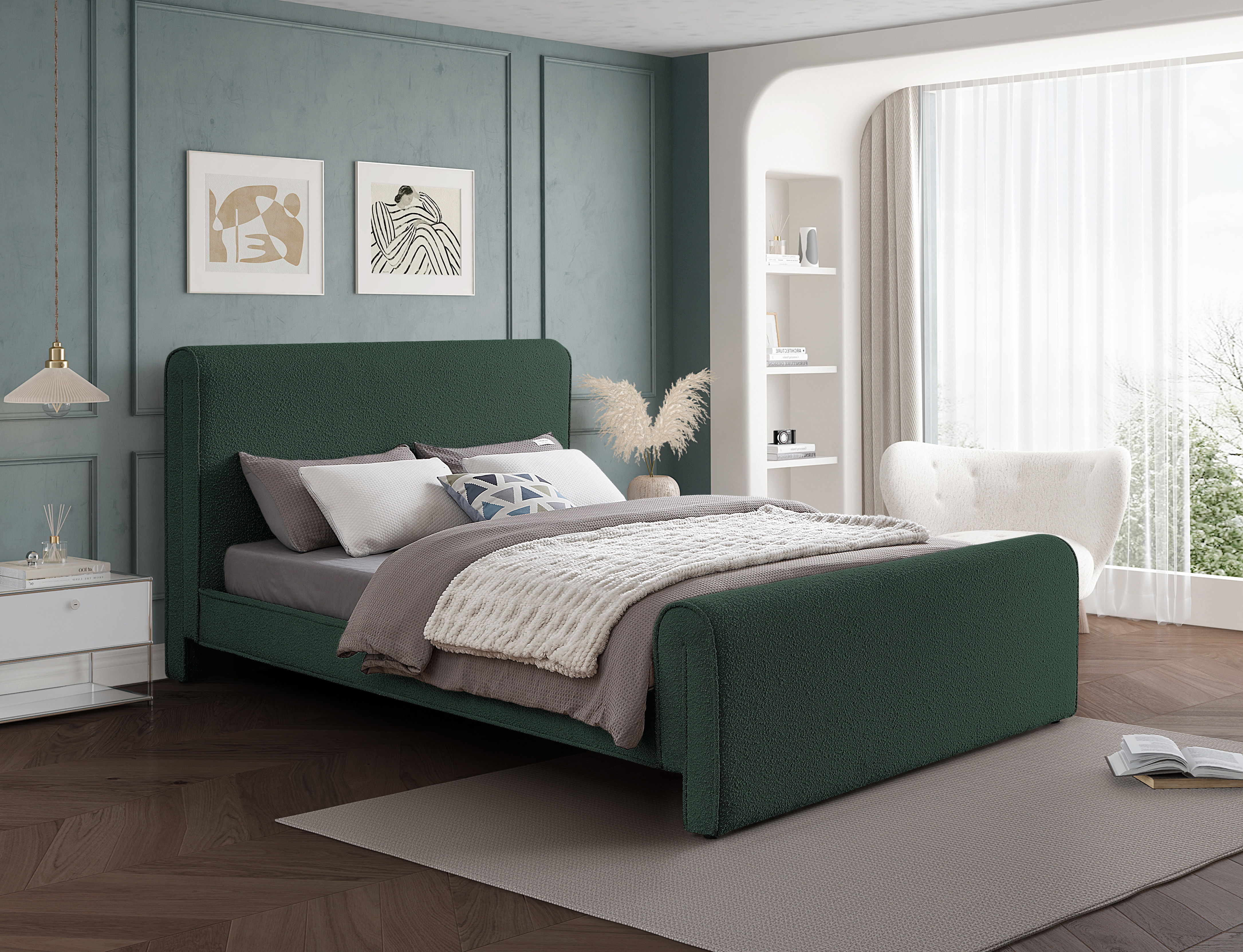 Stylus - King Bed - Green