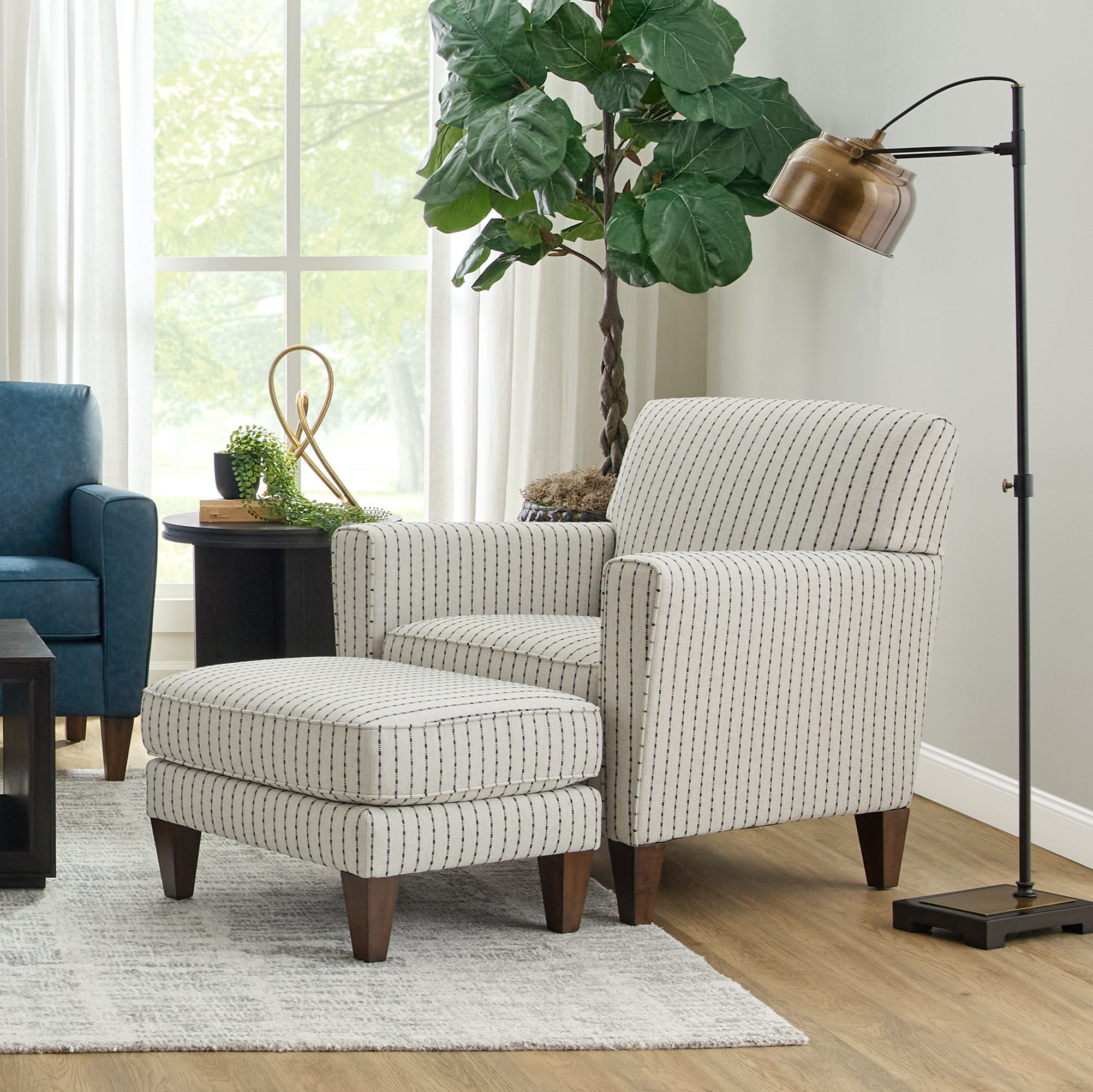 Digby - 36" Fabric Chair, light gray