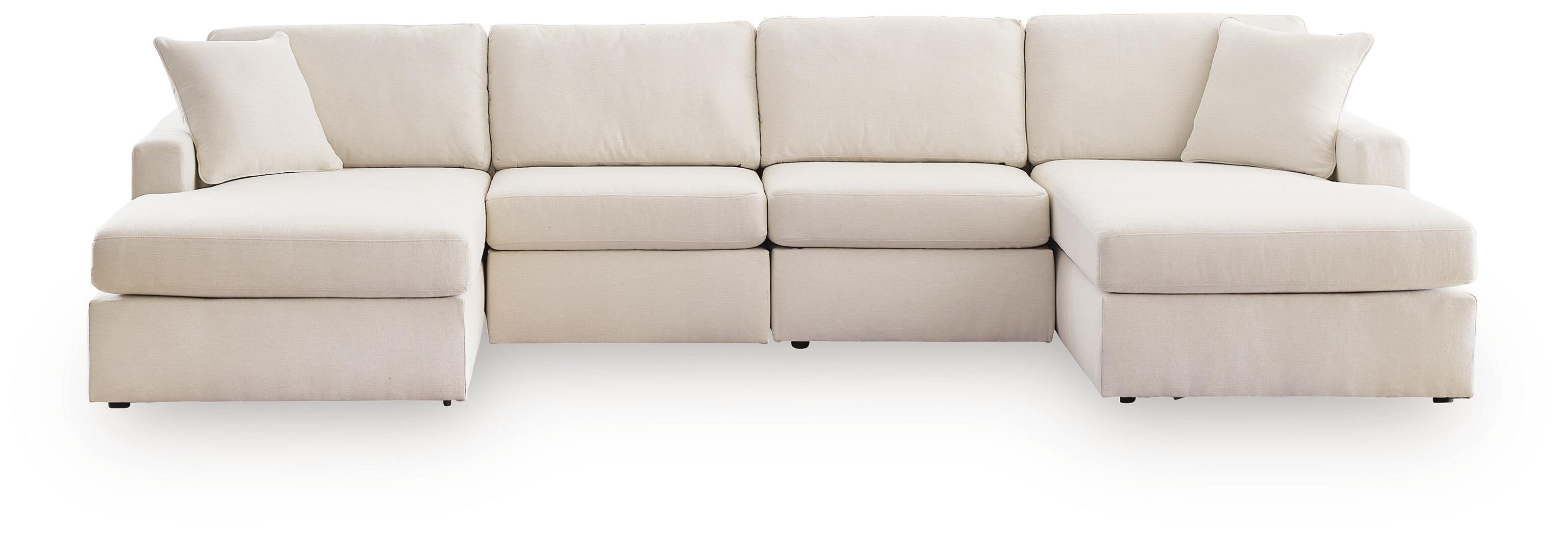 Modmax – 4-Piece Double Storage Chaise Sectional – Oyster