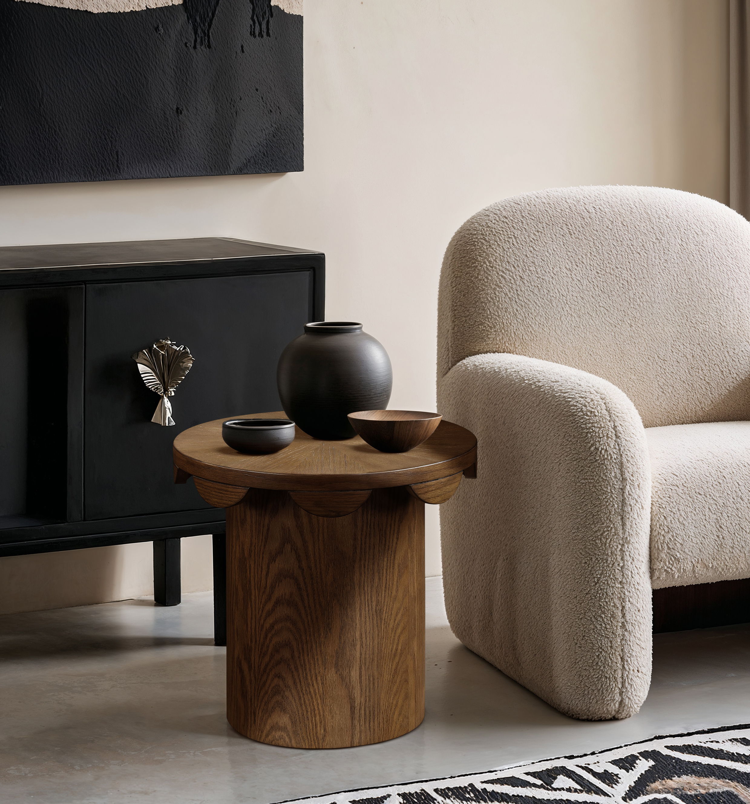 Dahlia - Oak Veneer End Table - Brown